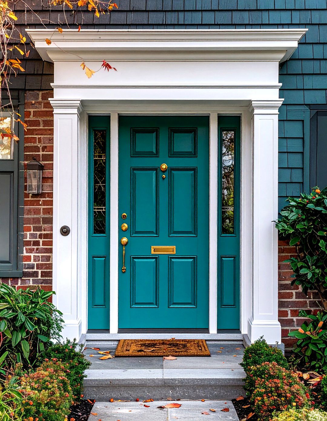 Colorful front door paint - 30 front porch decor ideas