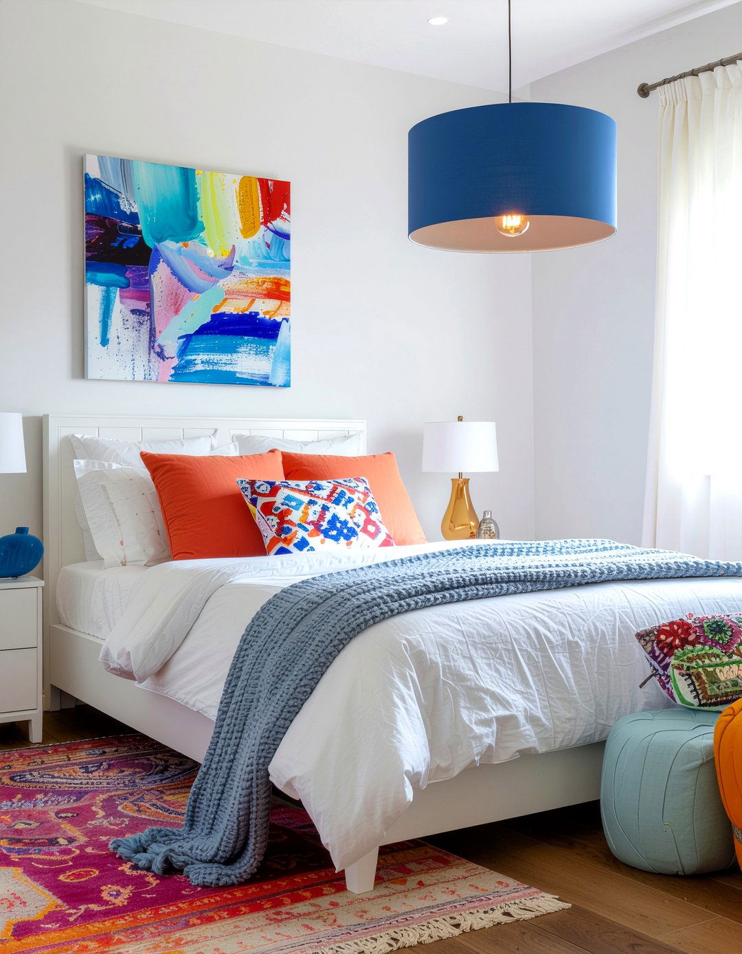 Colorful glass light - 30 bedroom pendant lights