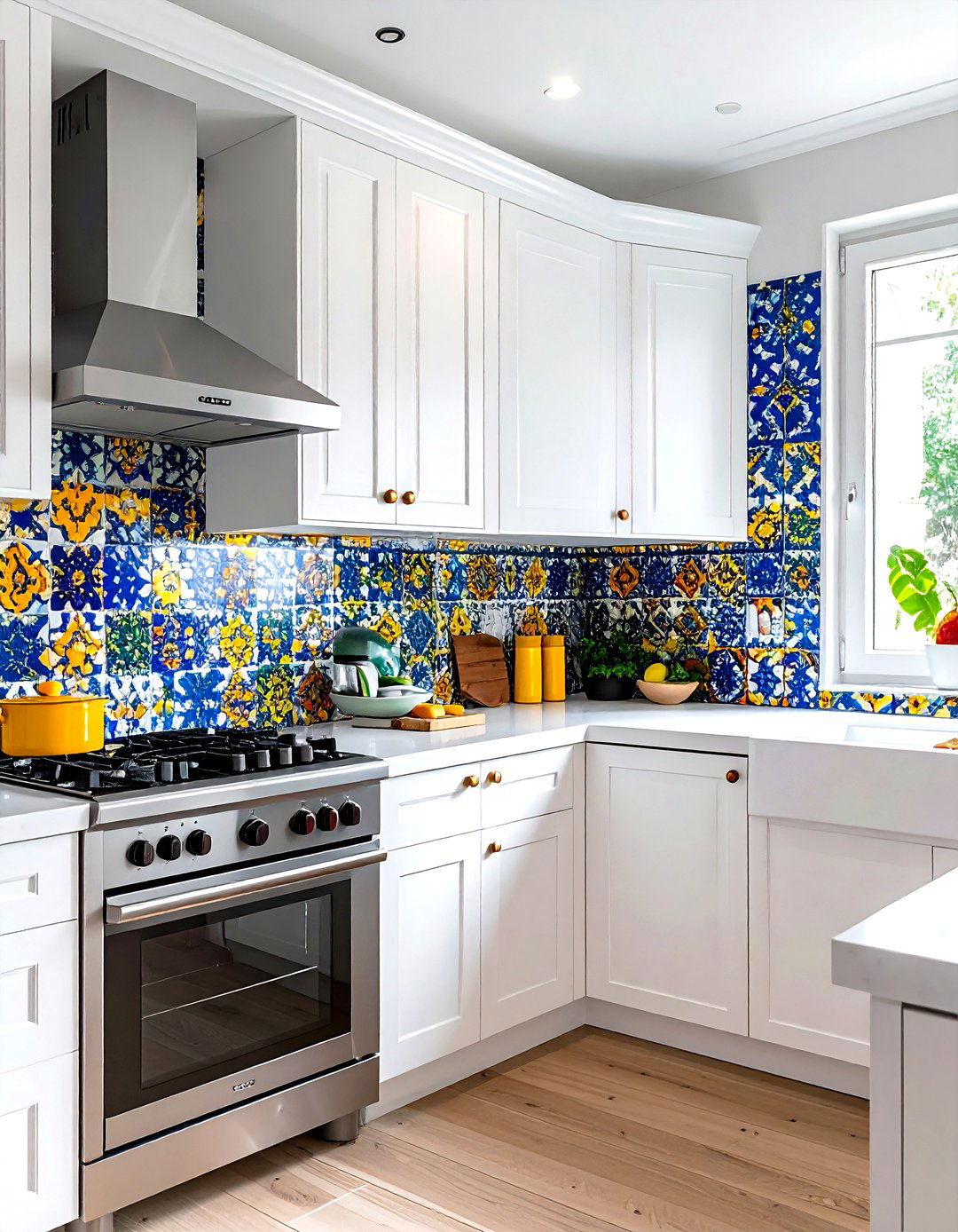 Colorful kitchen backsplash - 30 colorful home decor ideas