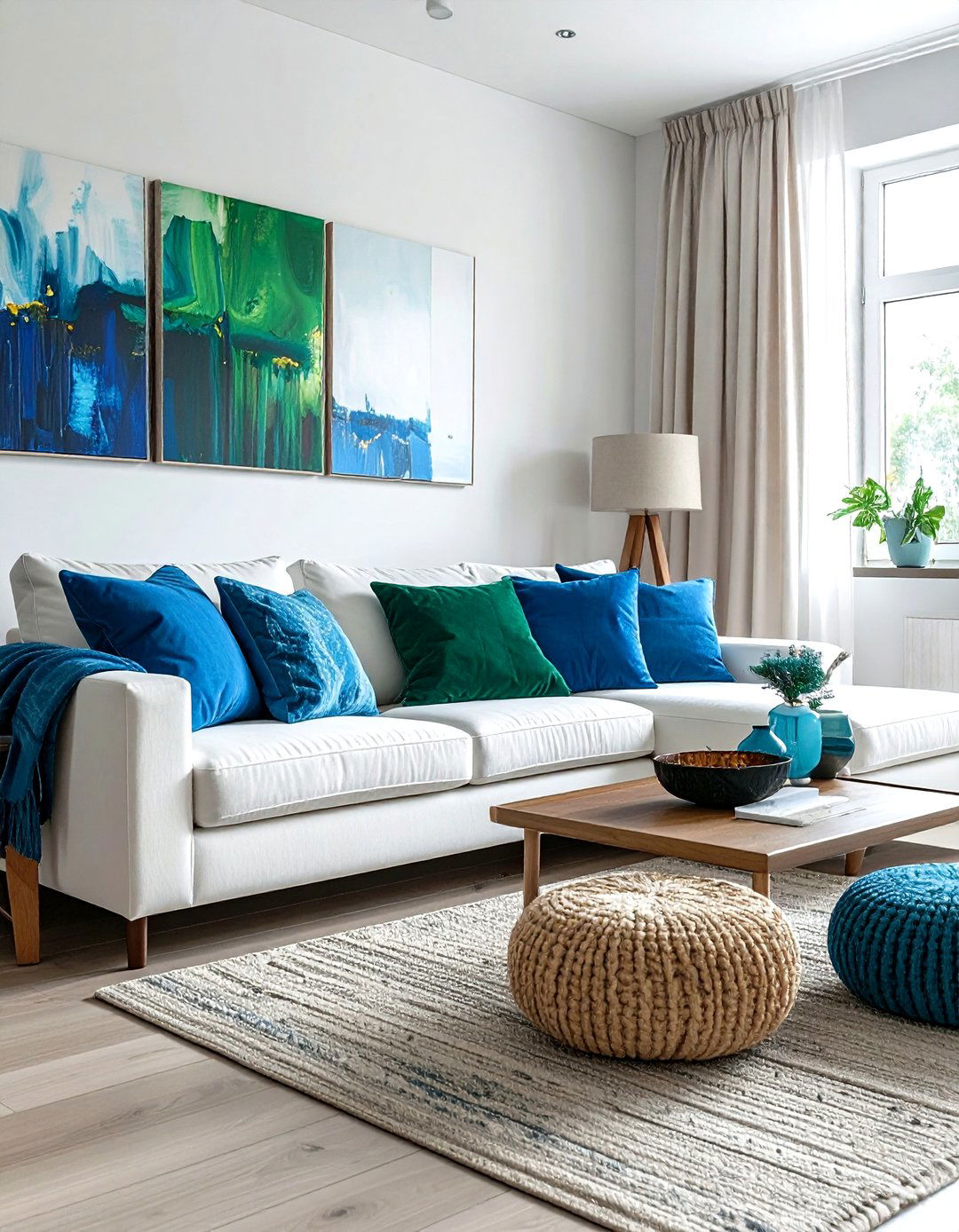 Colorful living room accents - 30 cozy living room settings