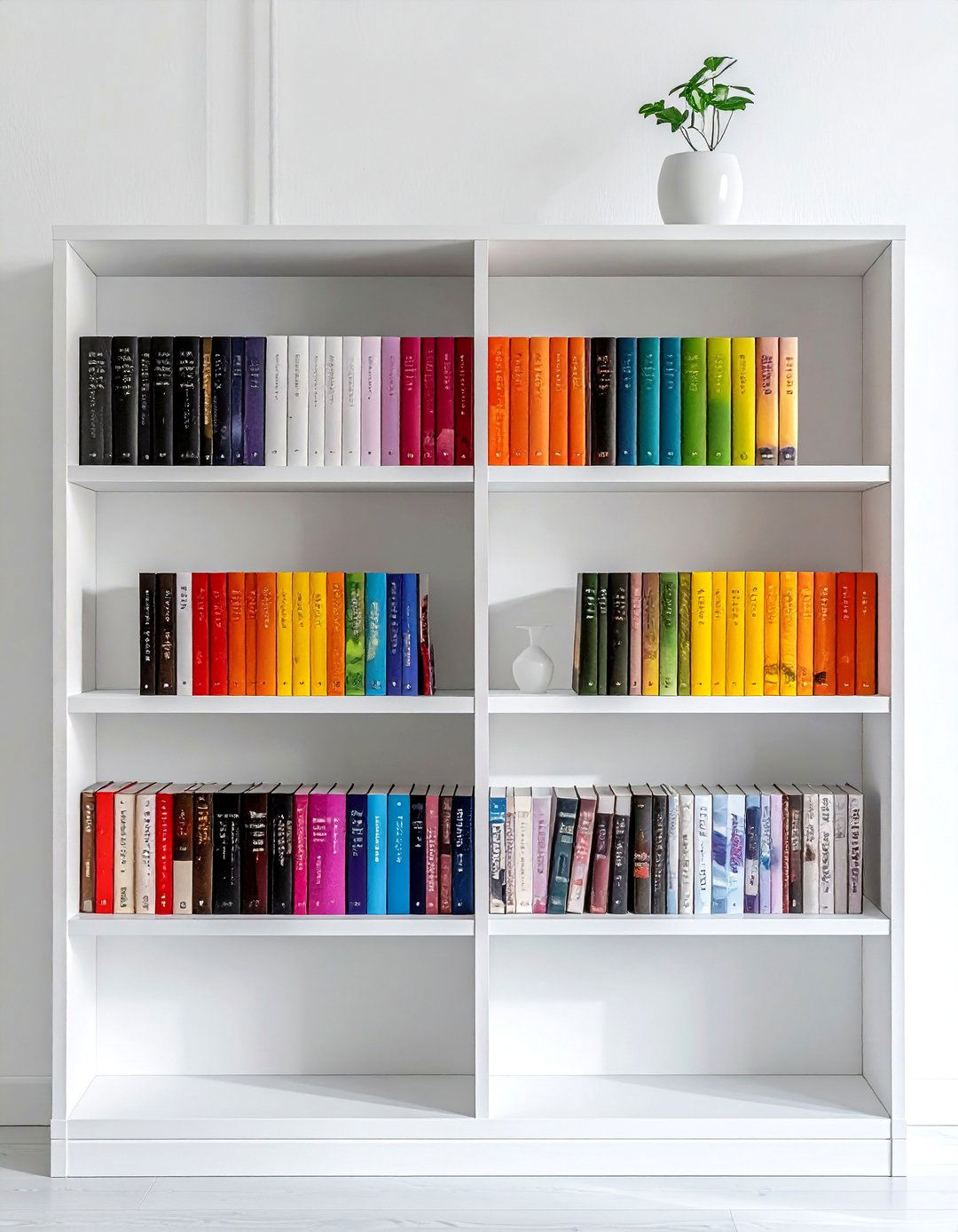 Colorful magazine spine arrangement - 30 magazine decor ideas