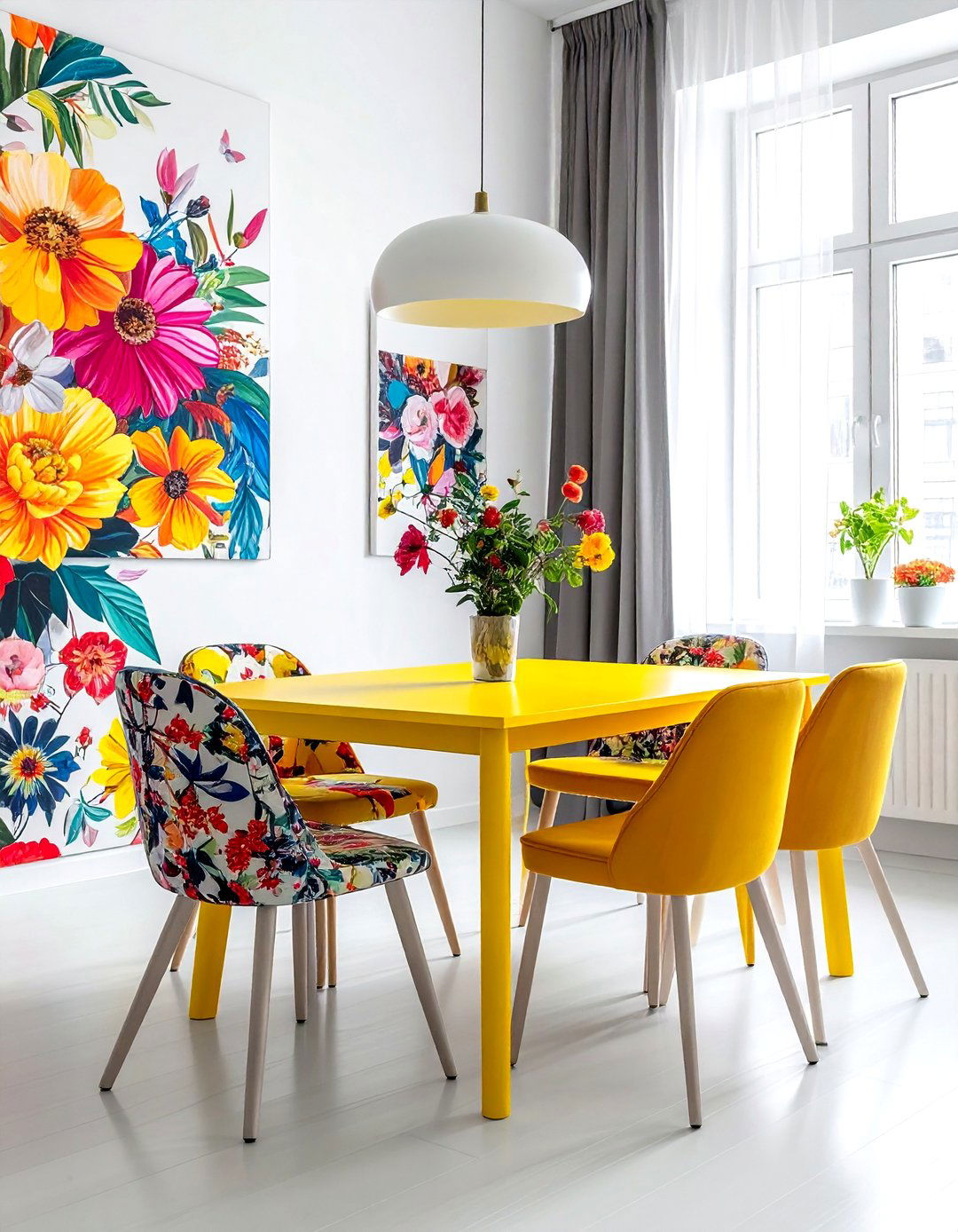 Colorful maximalist dining room - 30 bold wallpaper dining room ideas
