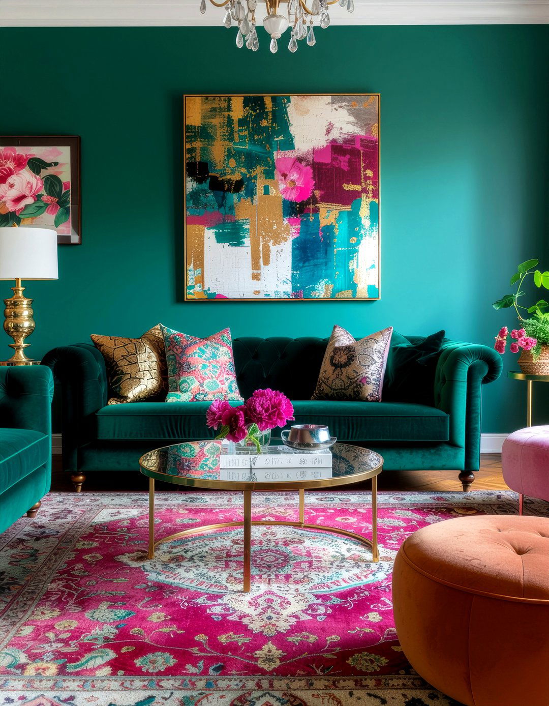 Colorful maximalist living room - 30 eclectic living room ideas