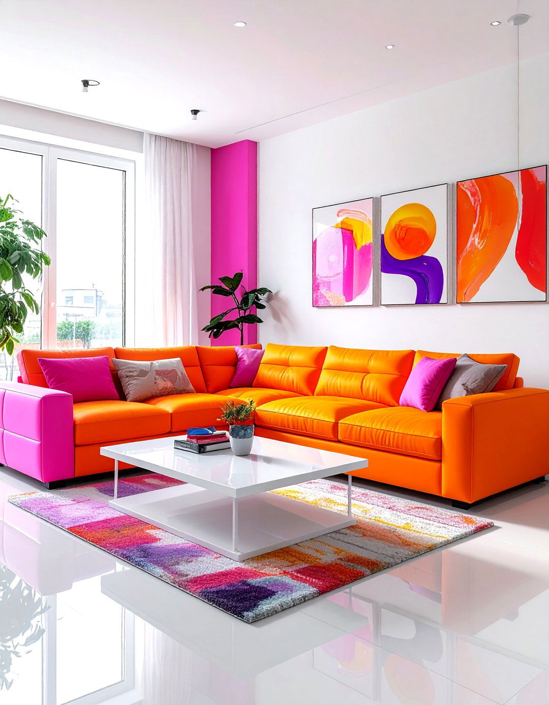 Colorful modular sectional - 30 modular sofa living room ideas