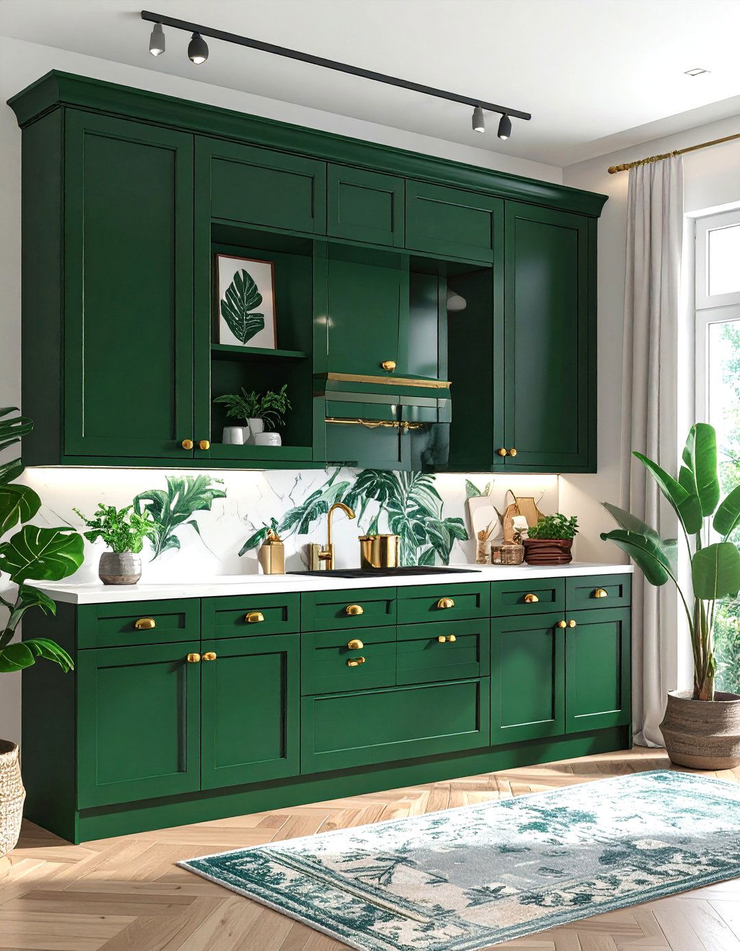 Colorful painted alcove cabinets - 30 dining room alcove storage ideas