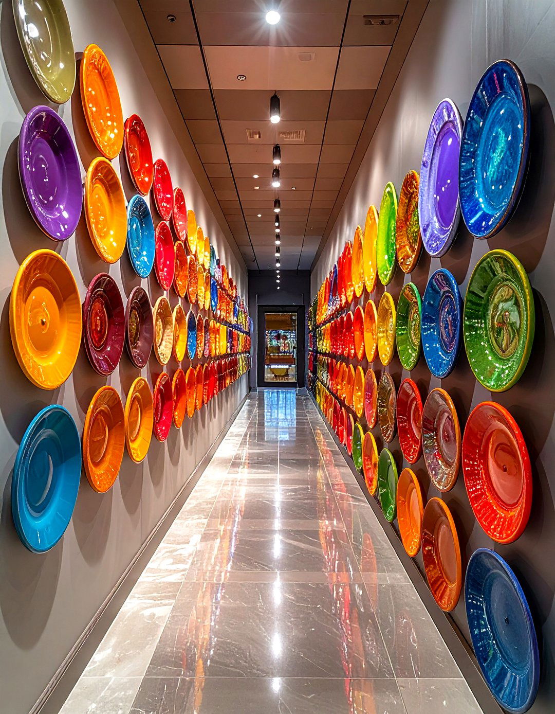 Colorful plate gallery - 30 plate collection display ideas