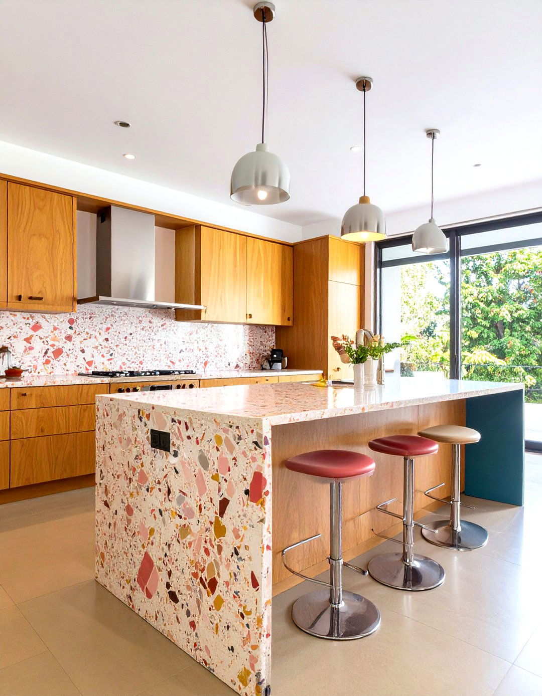 Colorful terrazzo countertop - 30 kitchen countertop ideas