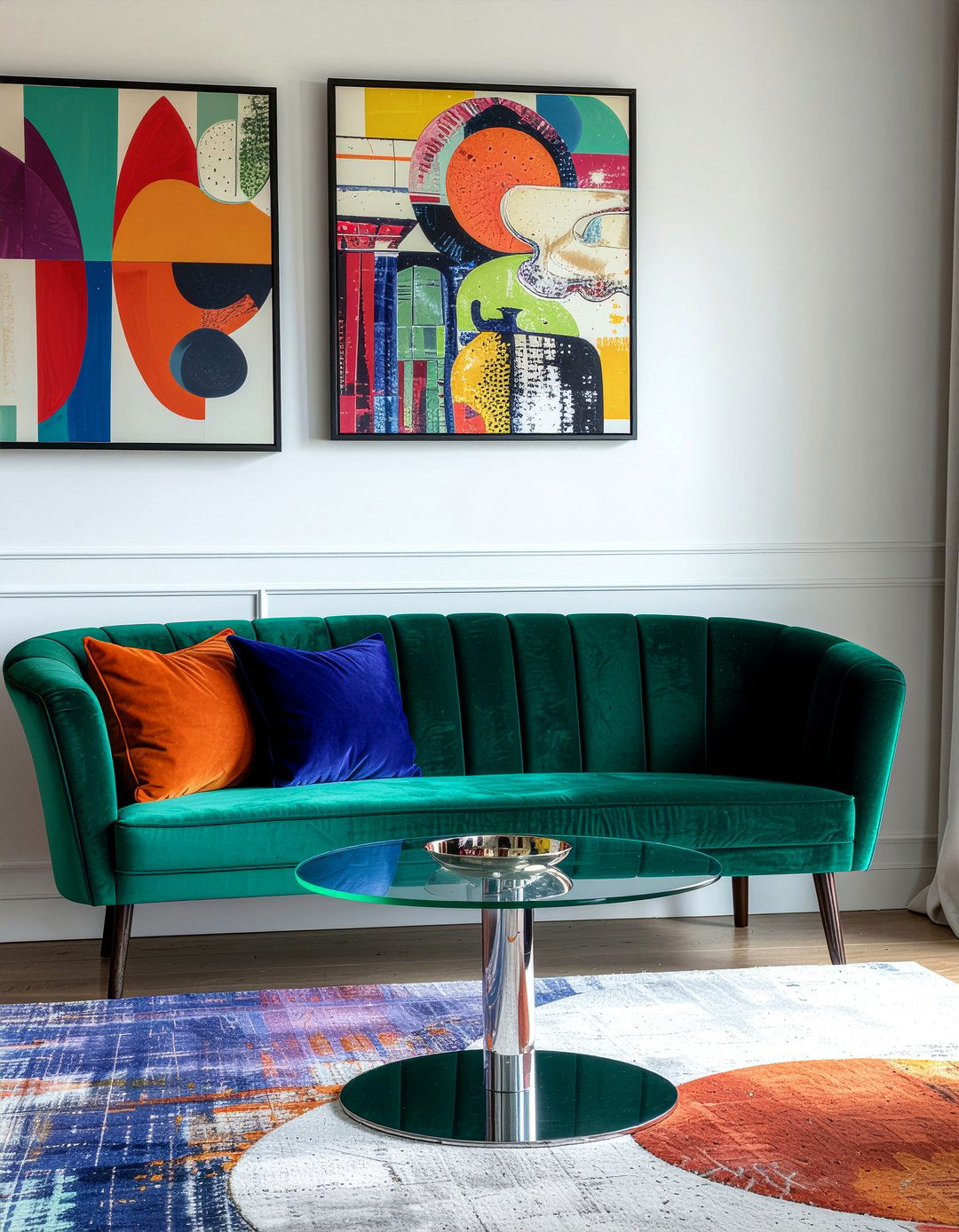 Colorful upholstered banquette - 30 dining nook ideas