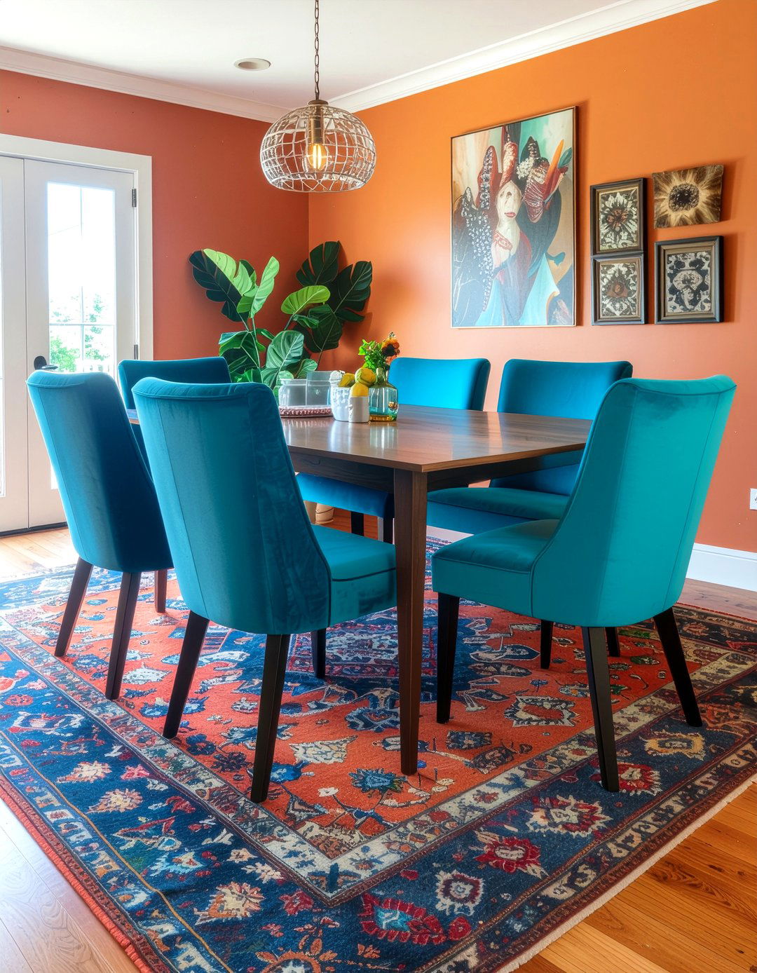 Colorful vibrant dining room - 30 dining area ideas