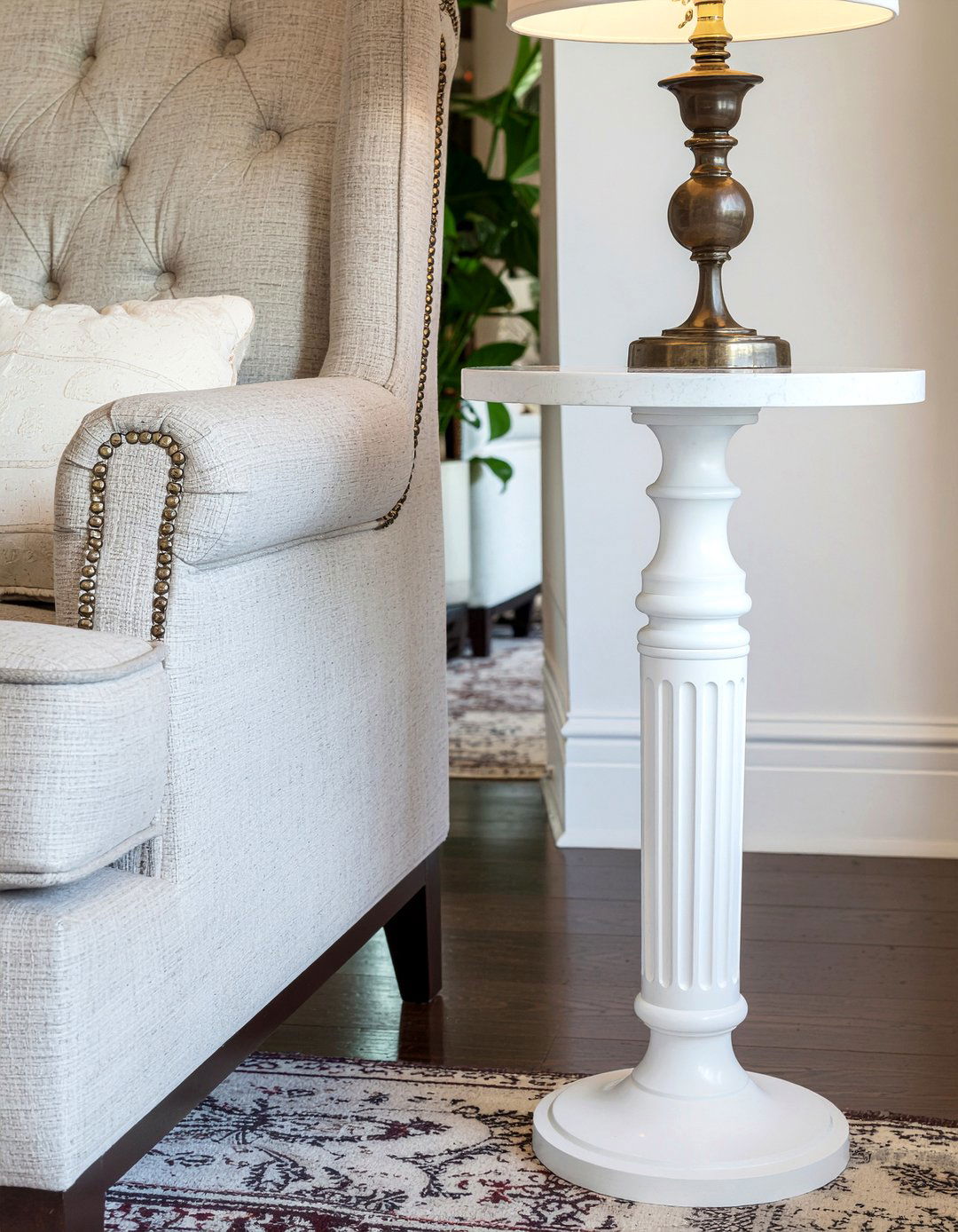 Column Detail Side Table - 30 living room Empire furniture ideas
