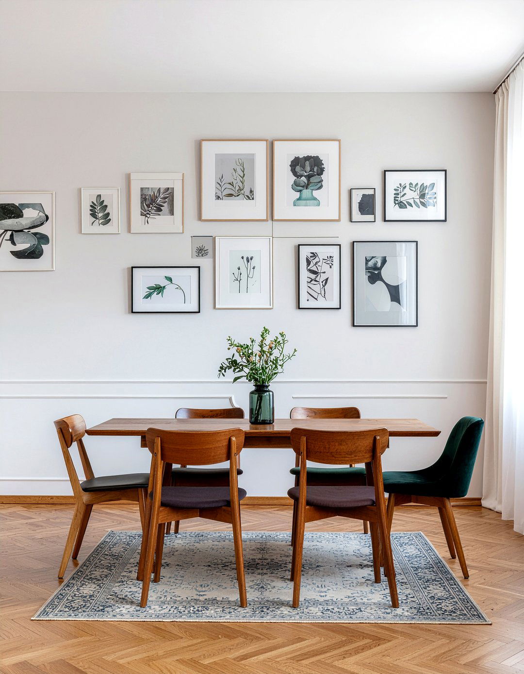 Command Hook Gallery Wall - 30 rental dining room ideas