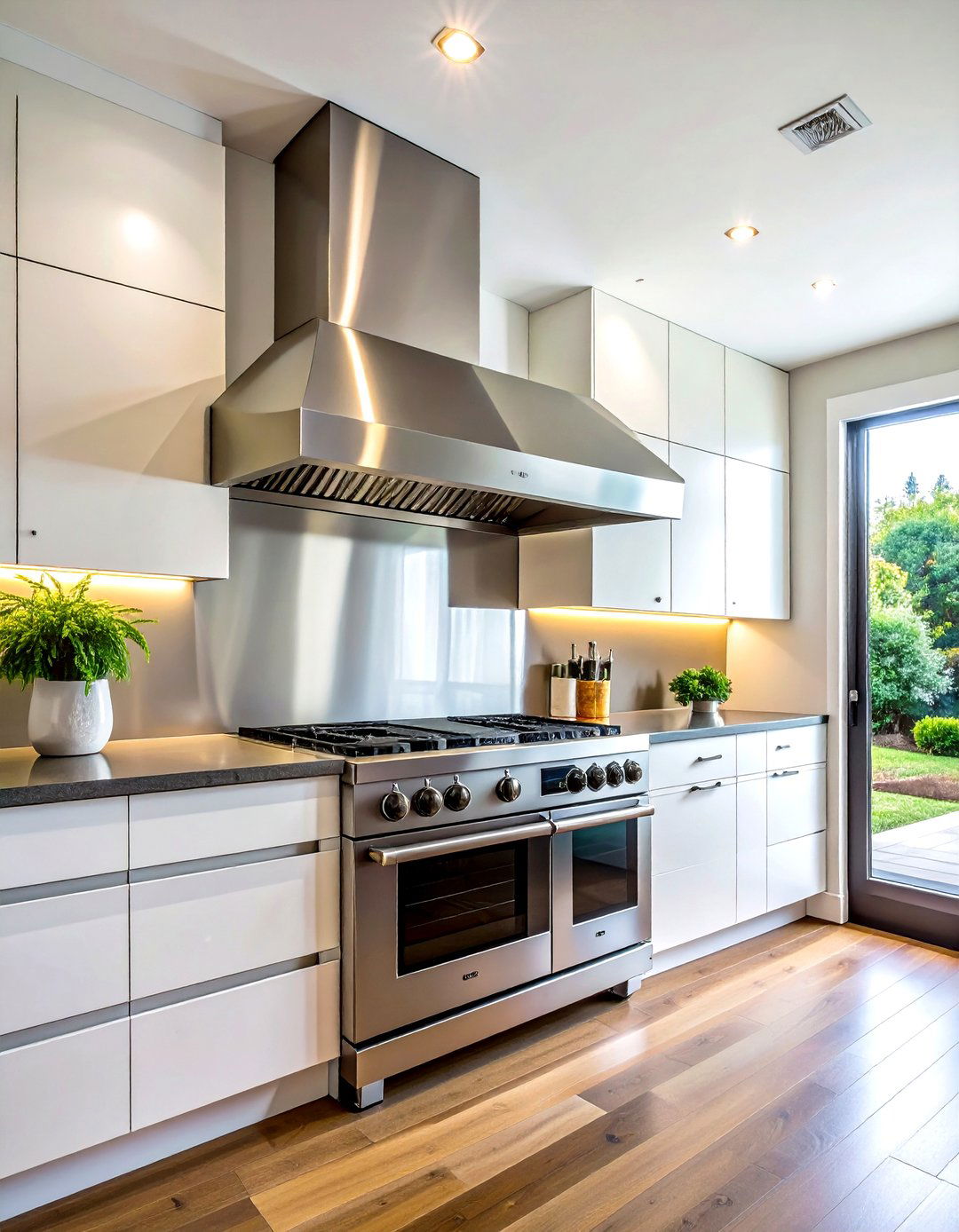 Commercial Style Range Hood - 30 stainless hood kitchen ideas