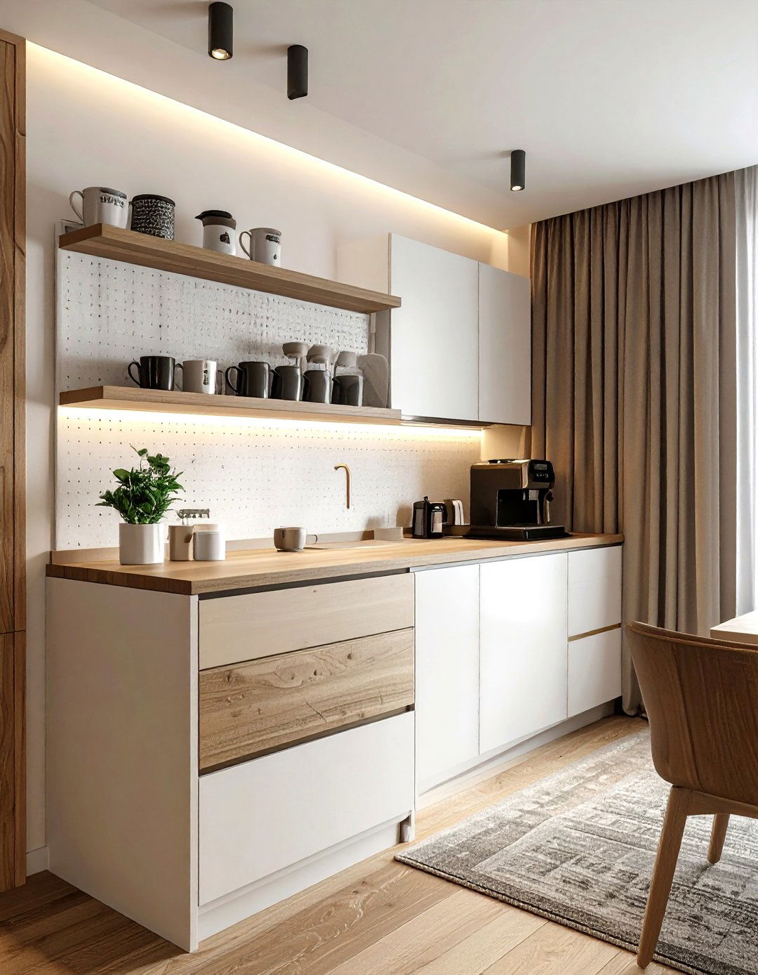 Compact Apartment Coffee Nook - 30 kitchen coffee nook ideas