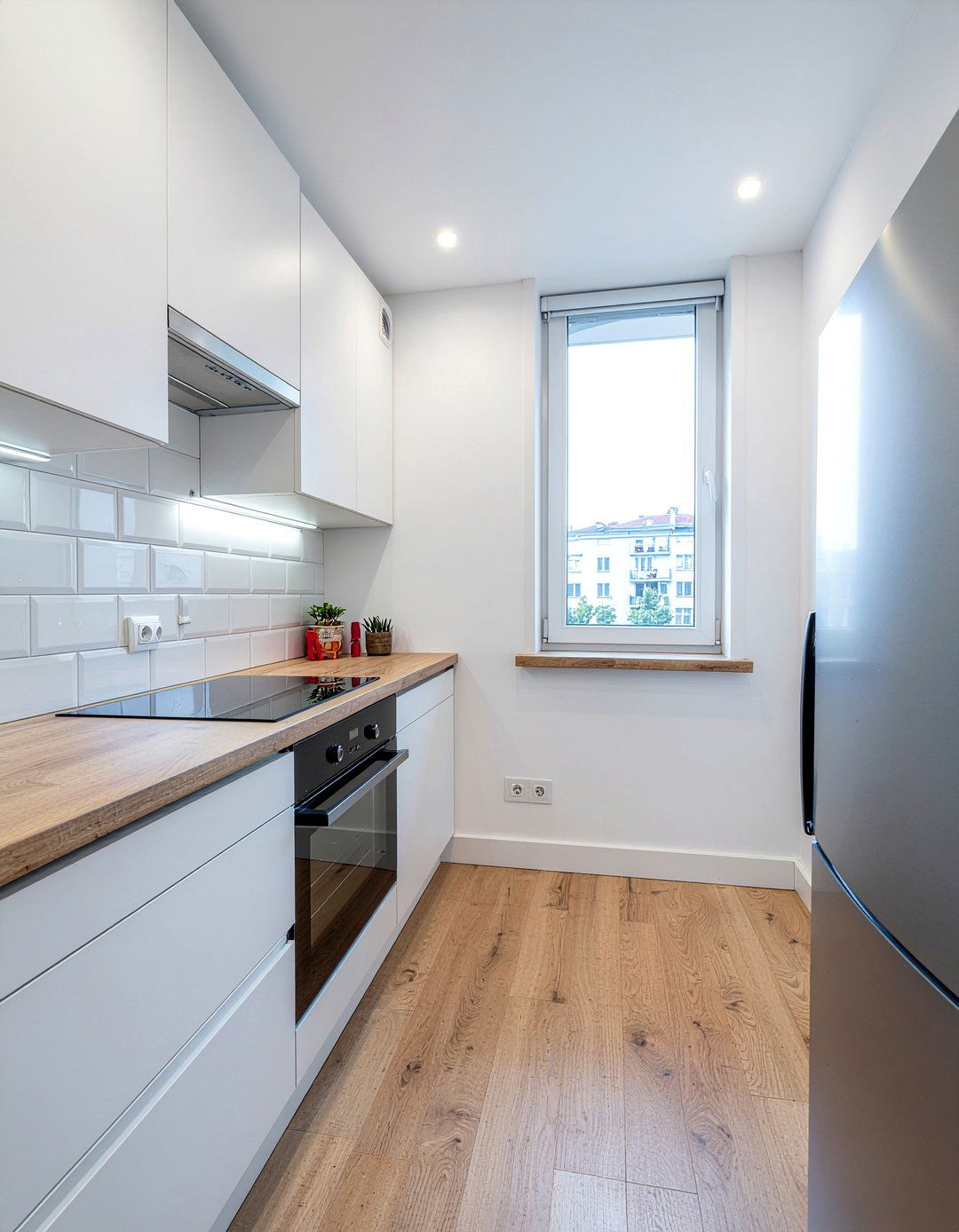 Compact Apartment Kitchen - 30 panel-ready refrigerator kitchen ideas