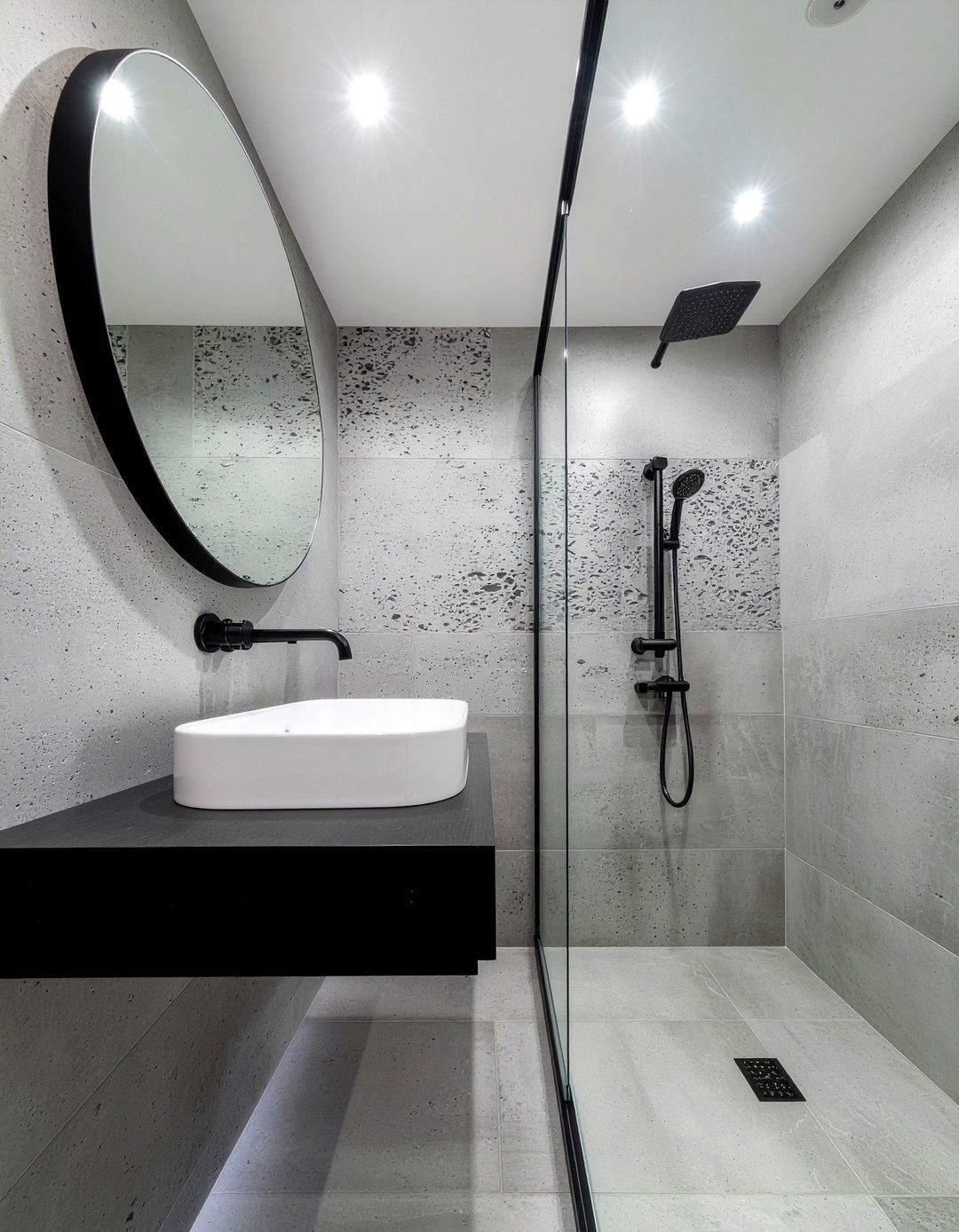 Concrete And Matte Black Bathroom - 30 matte black bathroom ideas