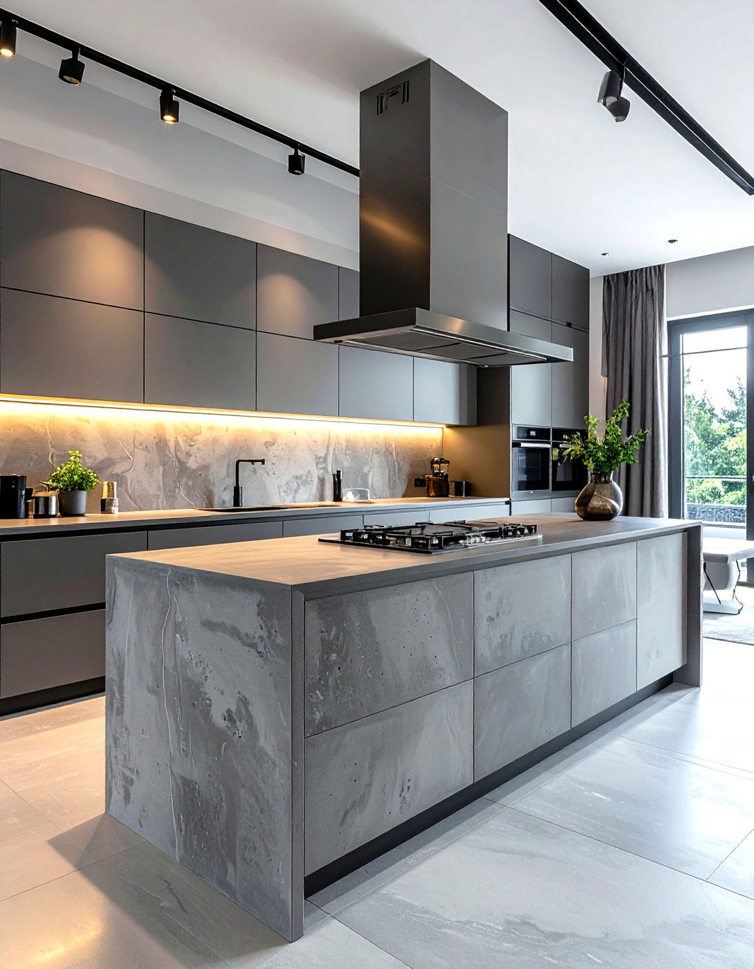 Concrete Backsplash - 30 concrete decor ideas