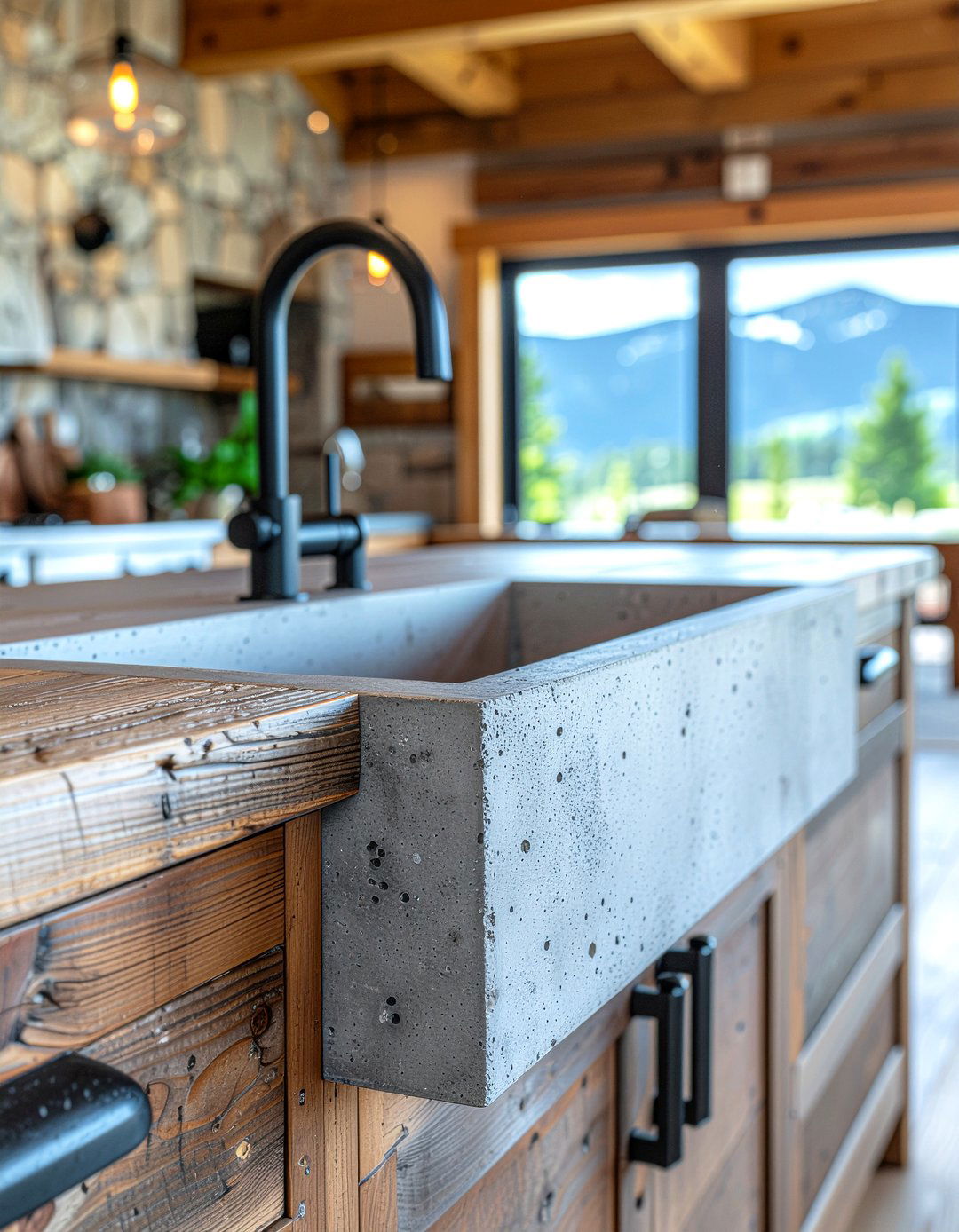 Concrete Bar Sink For Rustic Kitchen - 30 bar sink kitchen ideas