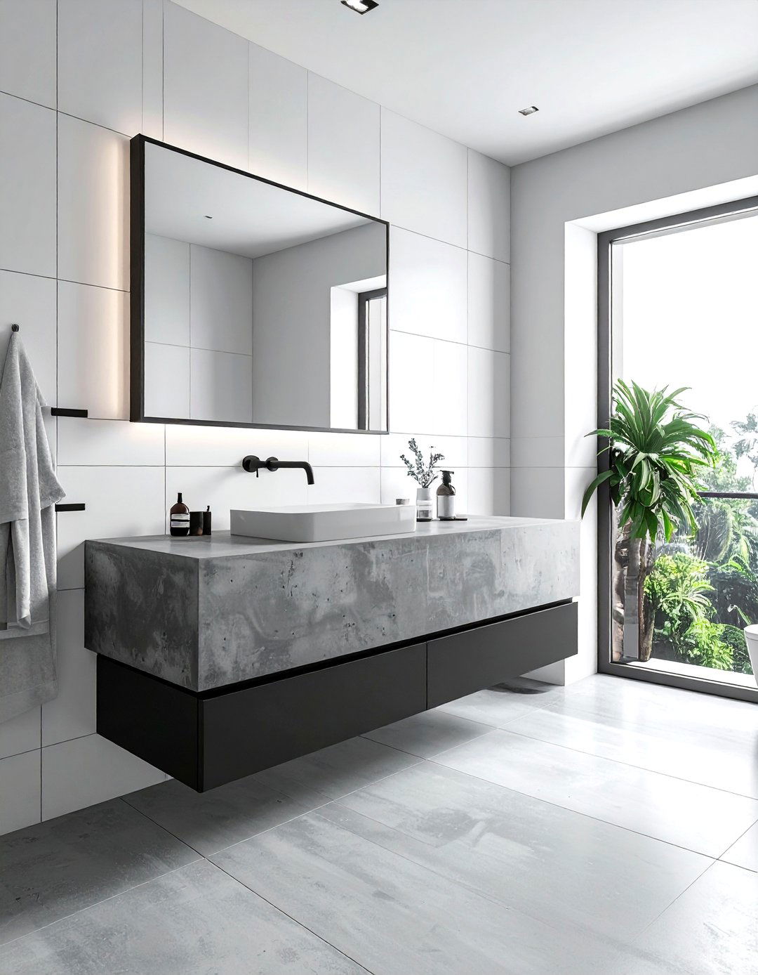 Concrete Bathroom Countertop - 30 popular bathroom ideas