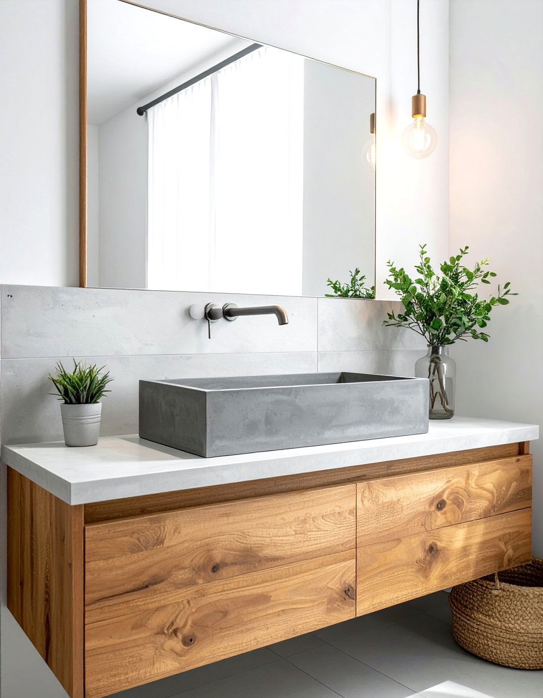 Concrete Bathroom Sink - 30 serene bathroom ideas