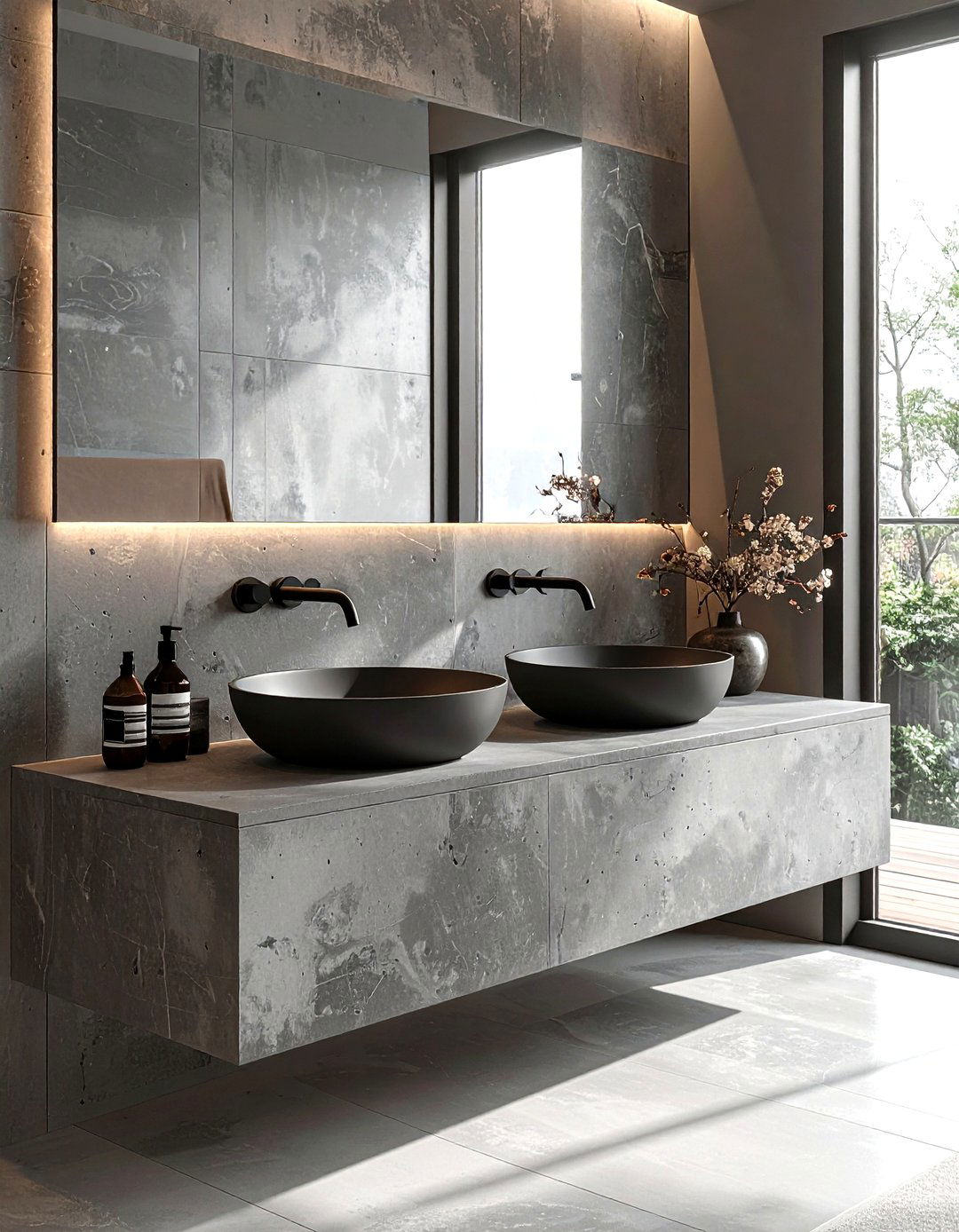 Concrete Bathroom Sink - 30 concrete decor ideas