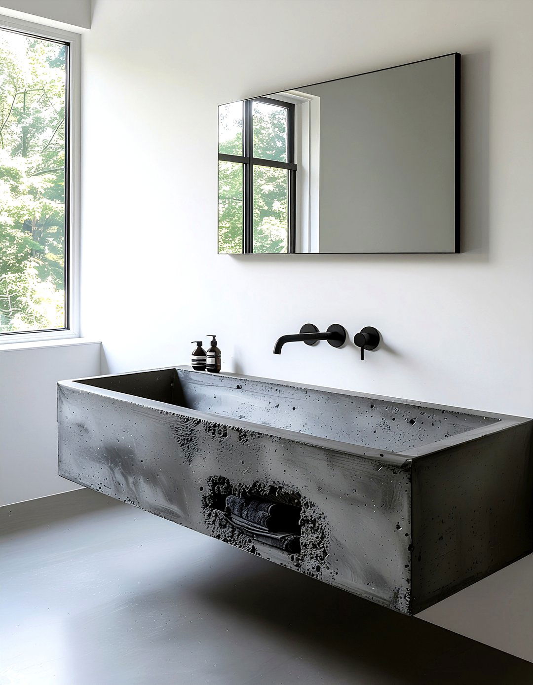 Concrete Bathroom Sink - 30 bathroom emerging trend ideas