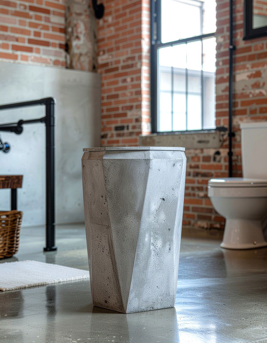 Concrete Bathroom Trash Can - 30 bathroom trash can ideas