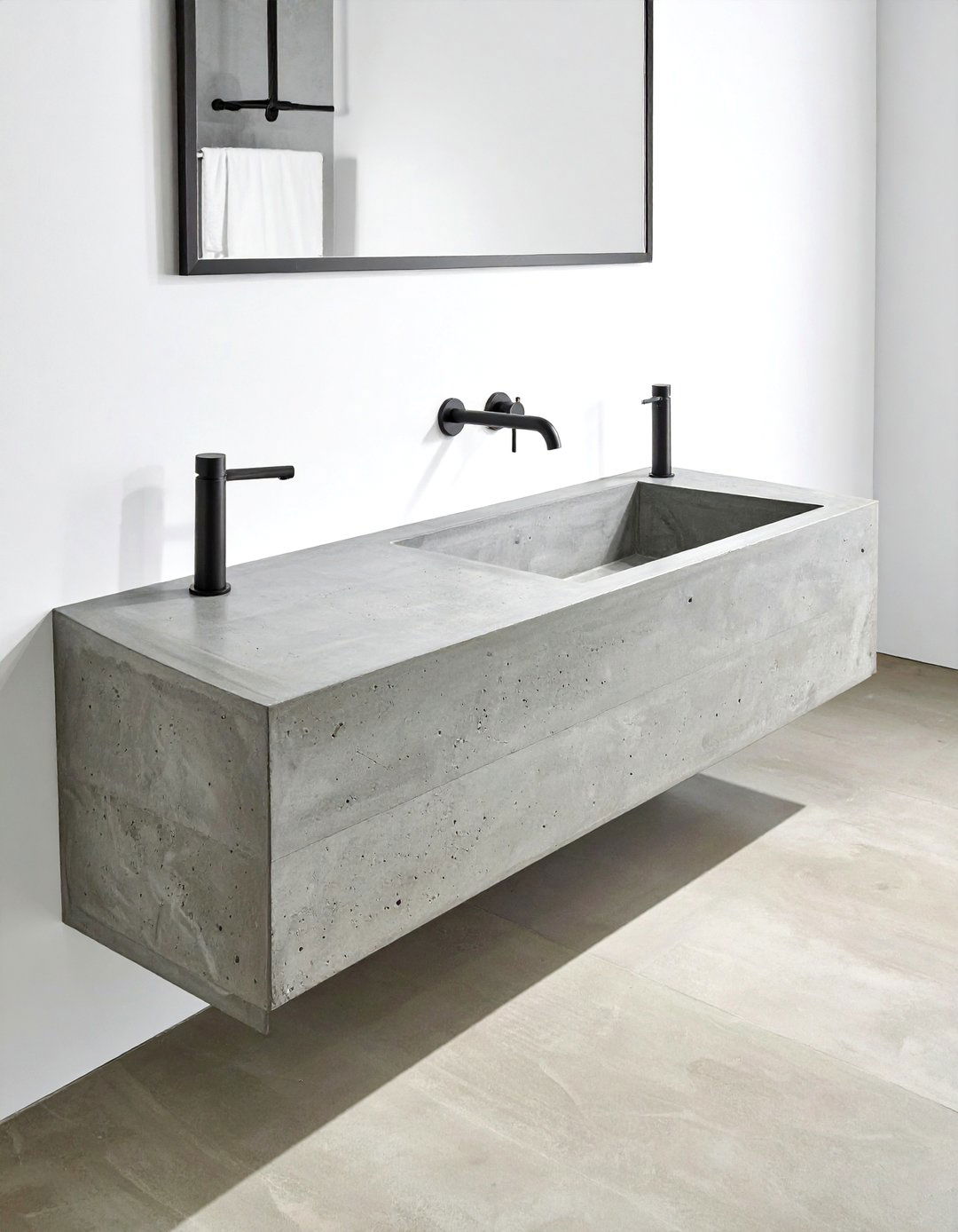 Concrete Bathroom Vanity - 30 bathroom vanity ideas