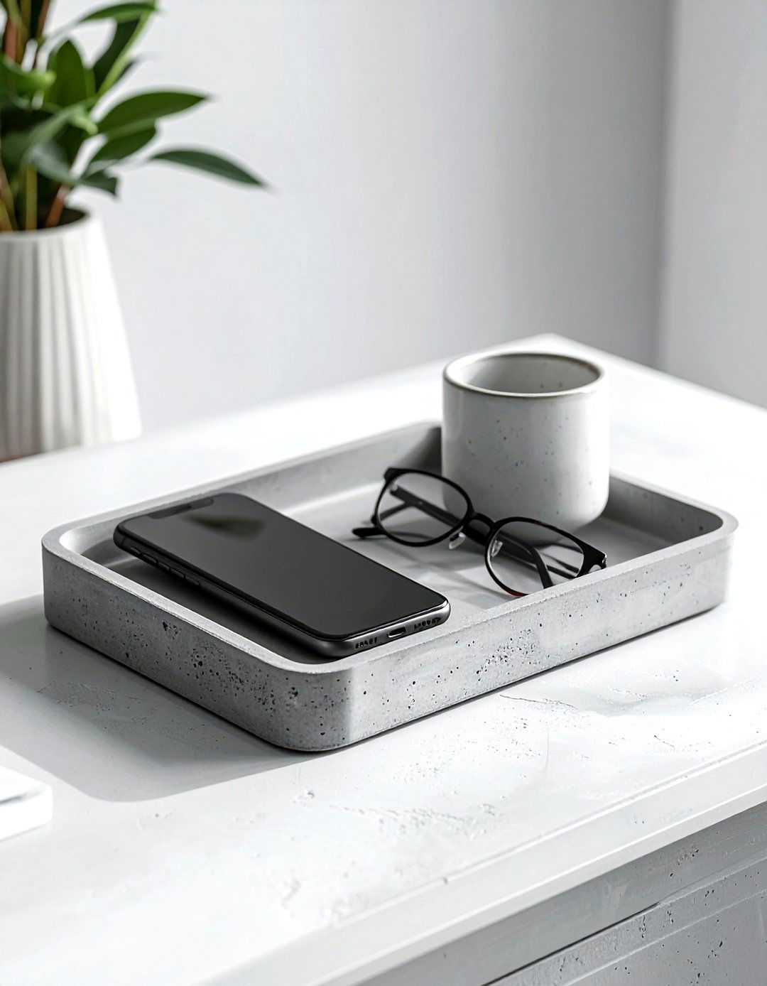 Concrete Bedside Tray - 30 catch-all tray ideas