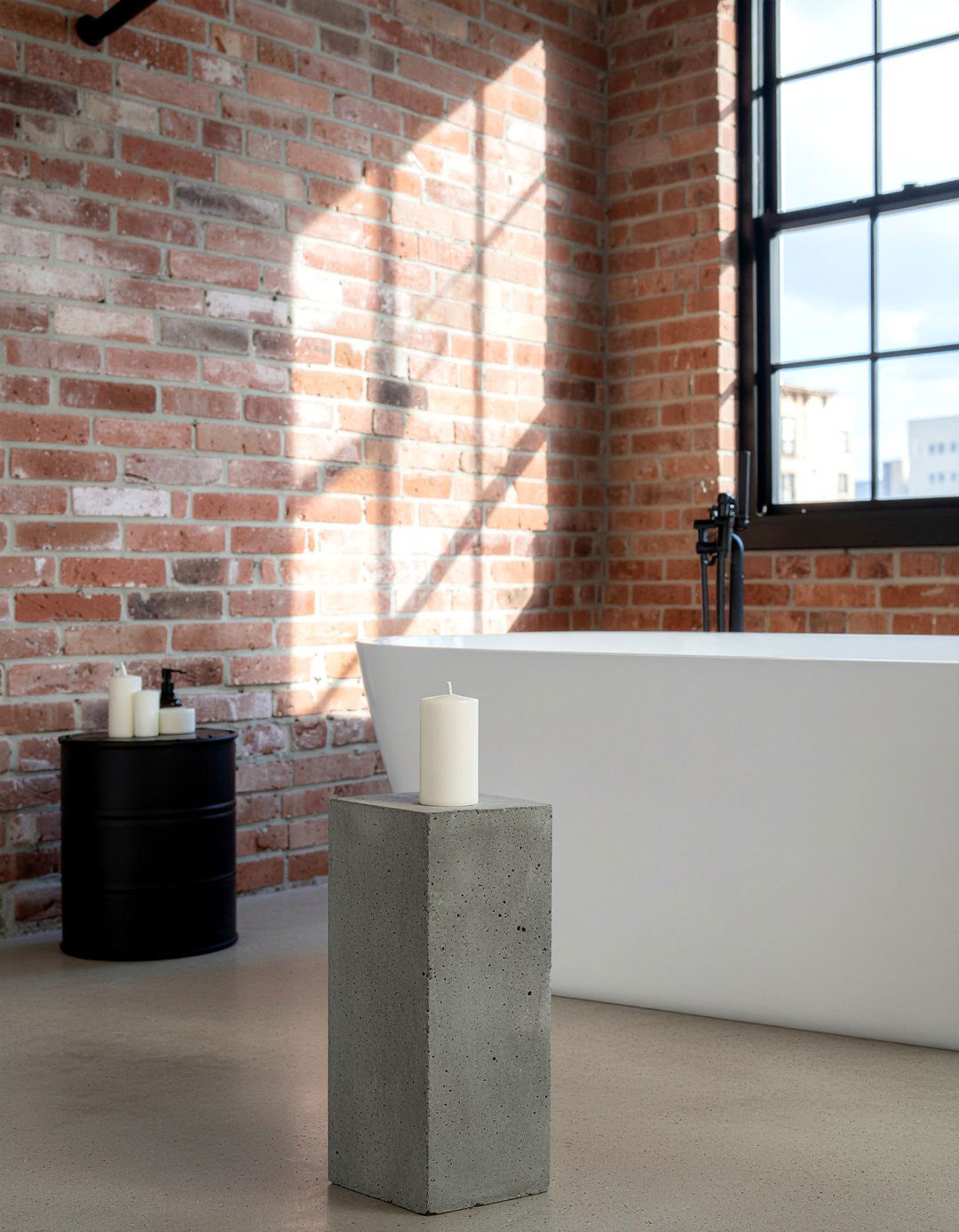 Concrete Candle Holders - 30 bathroom candle ideas