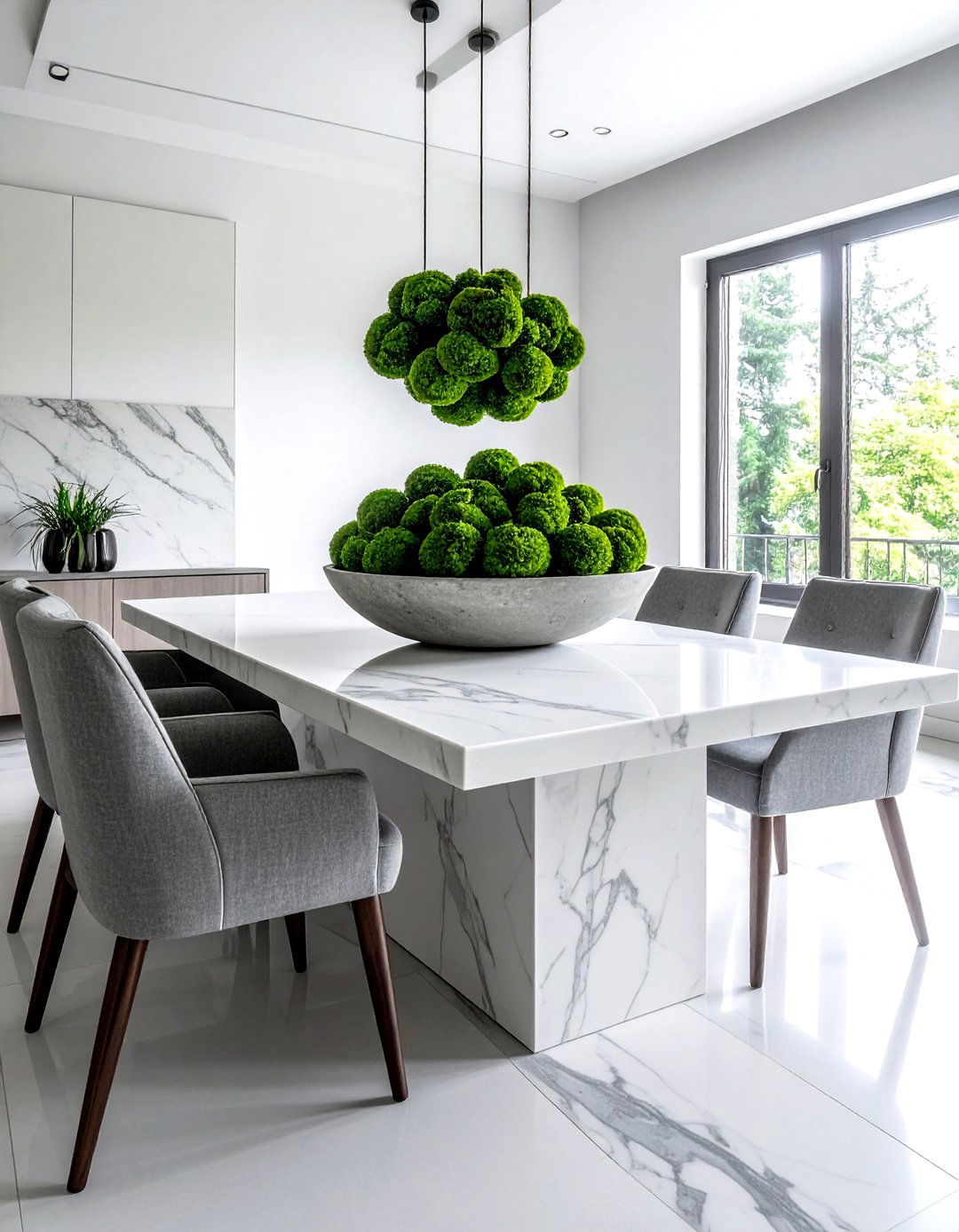 Concrete Centerpiece Bowl - 30 grey dining room accessories ideas