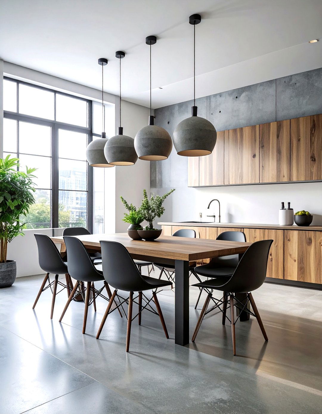 Concrete Cluster Light - 30 cluster pendant dining room ideas