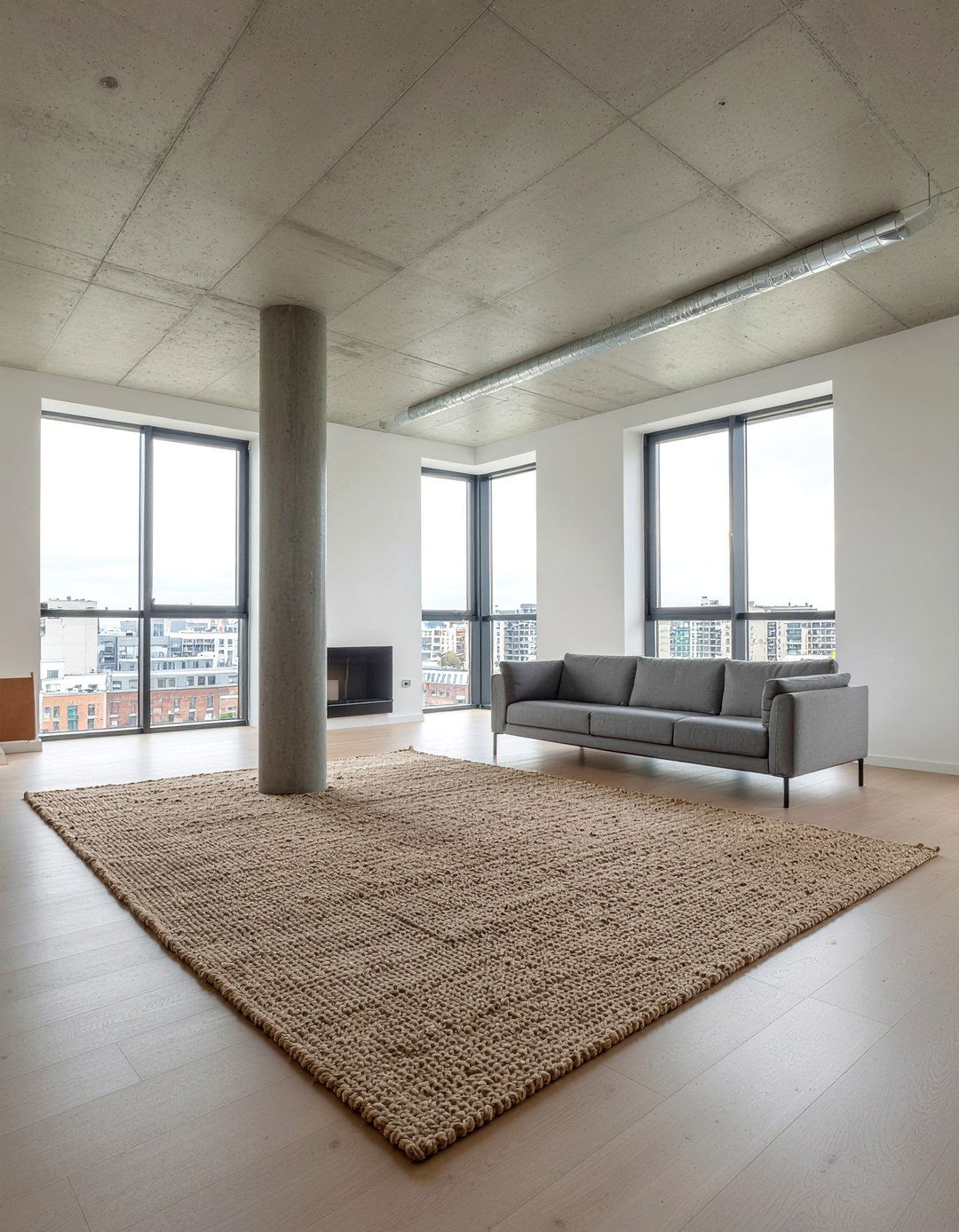 Concrete Column - 30 living room column ideas