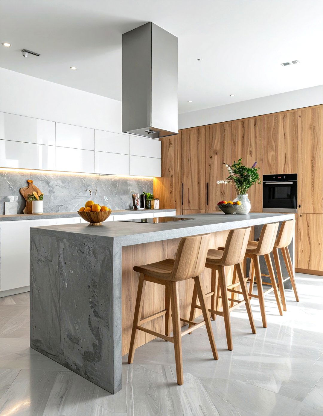 Concrete Countertop Breakfast Bar - 30 concrete countertop kitchen ideas