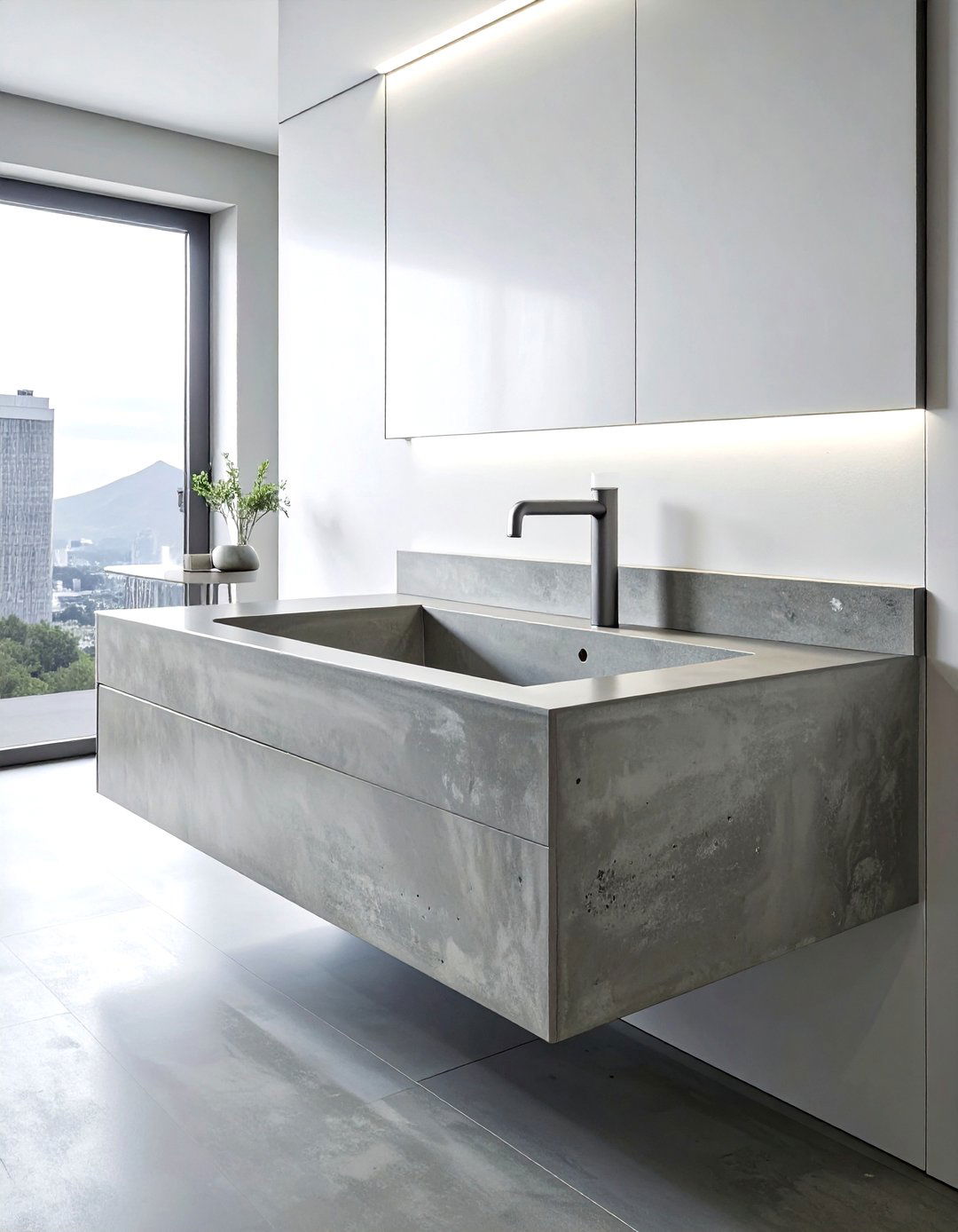 Concrete Countertop Integrated Sink - 30 concrete countertop kitchen ideas