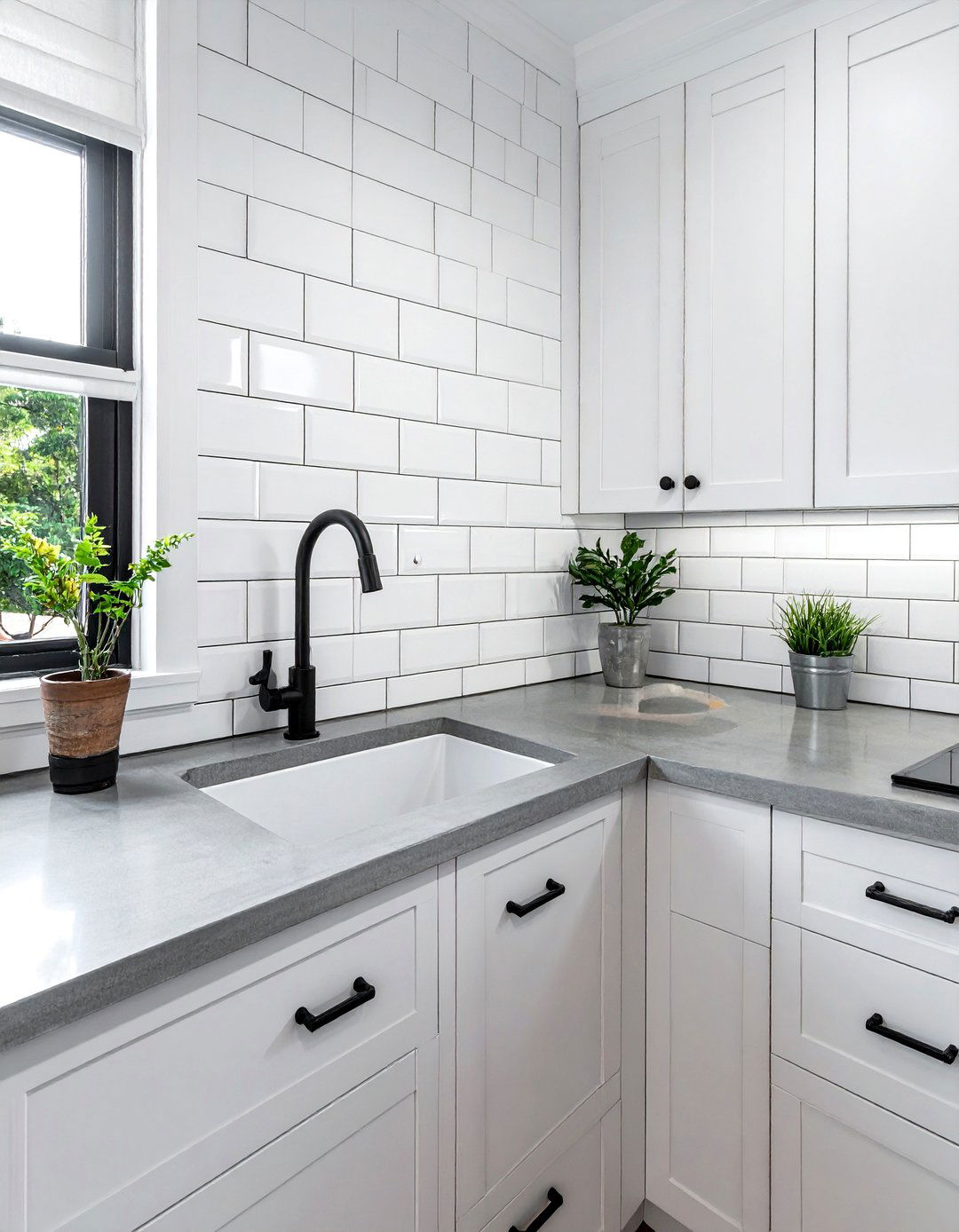 Concrete Countertop Subway Tile Backsplash - 30 concrete countertop kitchen ideas