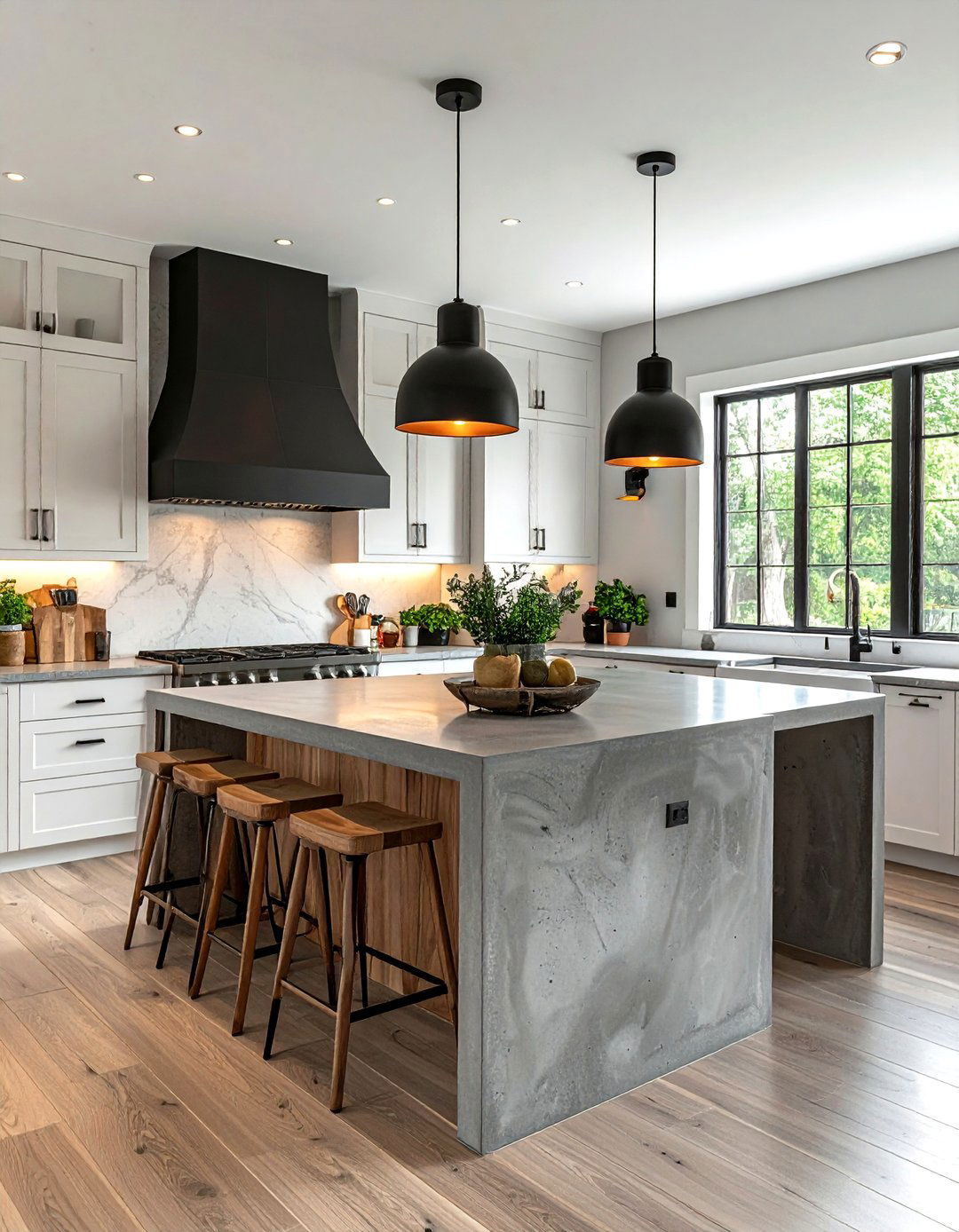 Concrete Countertops Modern Farmhouse Kitchen - 30 modern farmhouse decor ideas