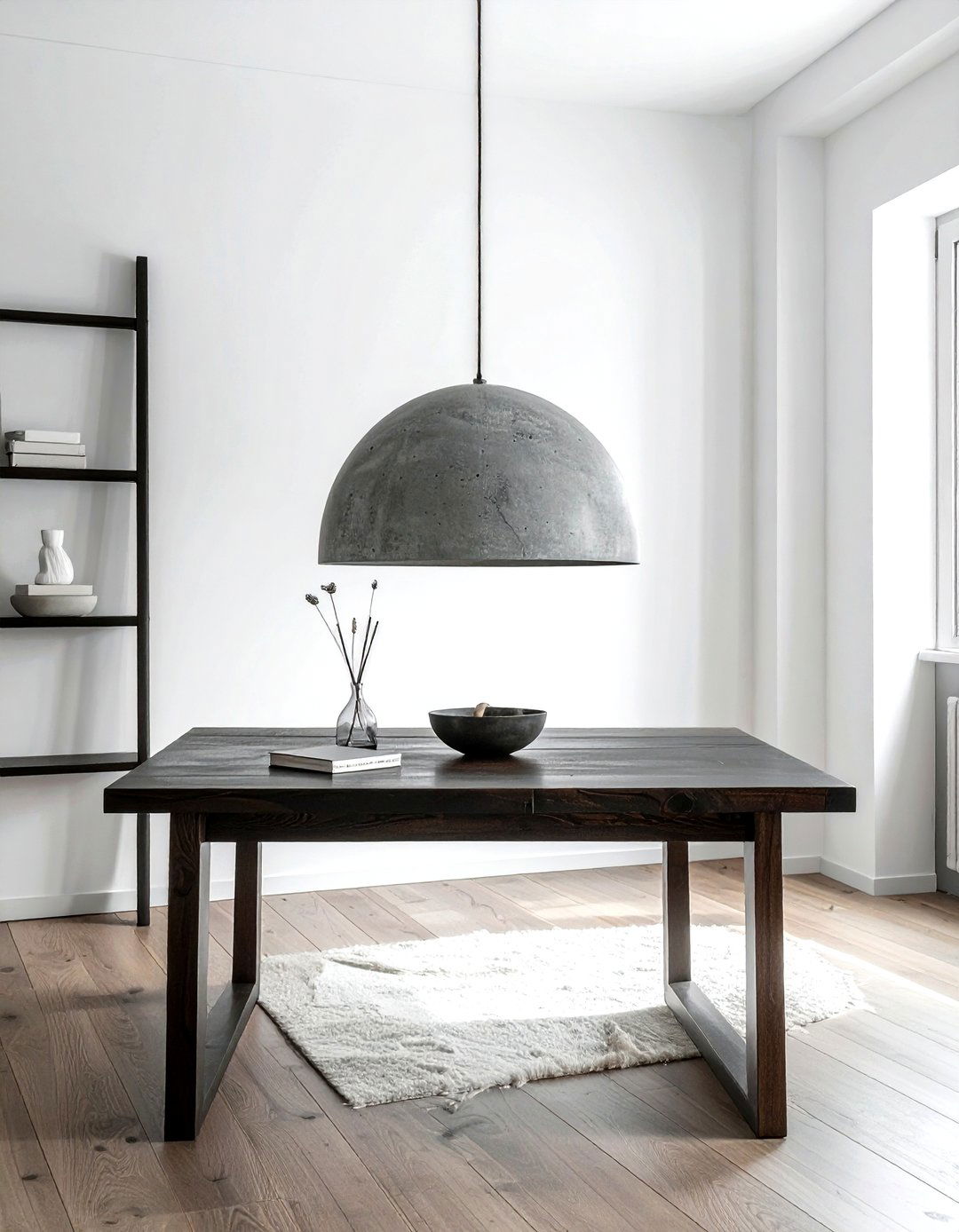 Concrete Dome Pendant - 30 dining room task lighting ideas