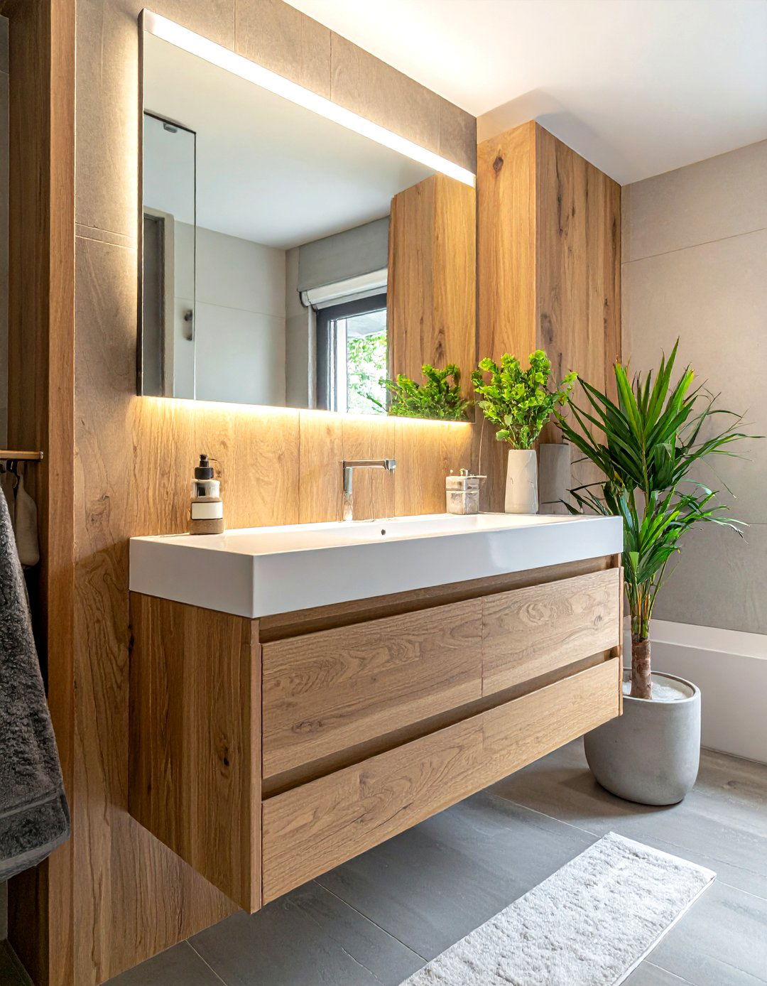 Concrete Double Vanity - 30 double vanity ideas