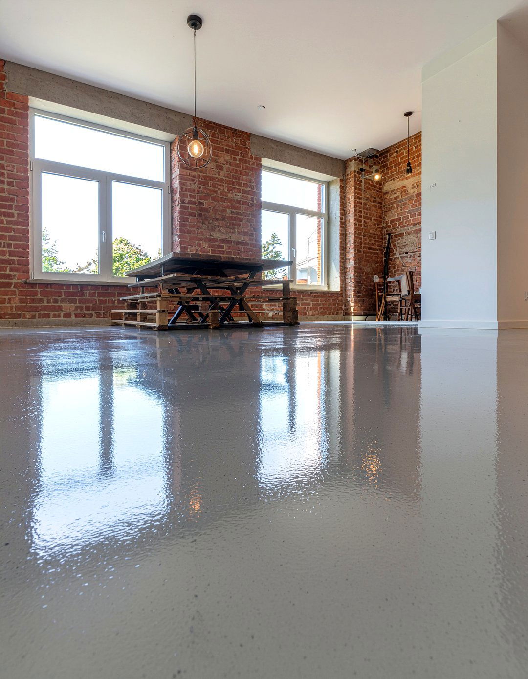 Concrete Floor Finish - 30 rustic modern dining room ideas