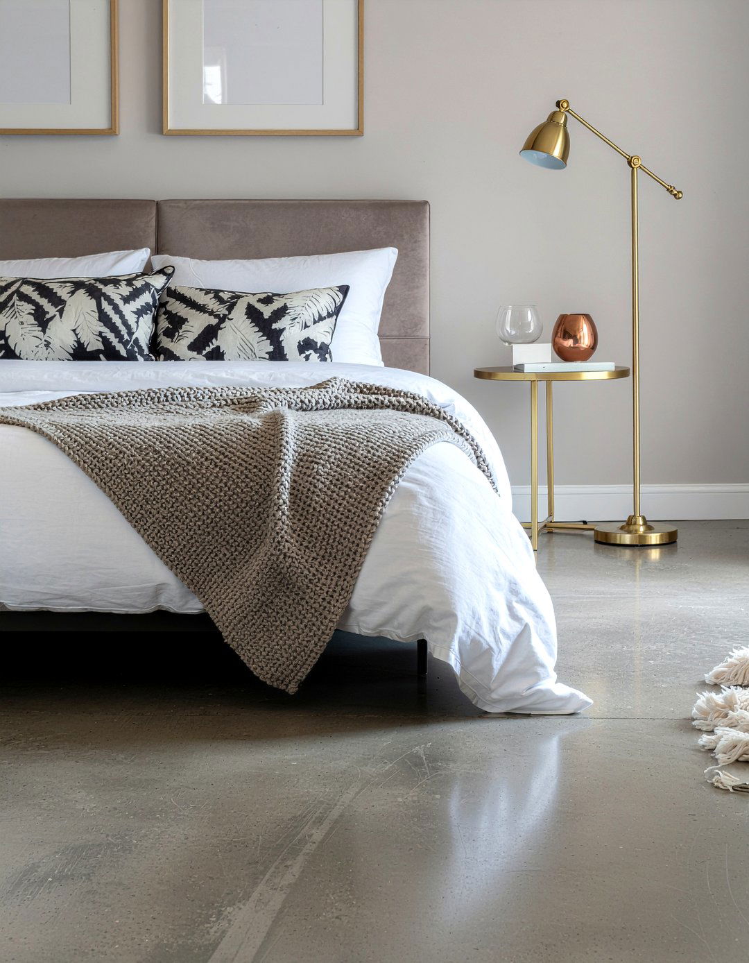 Concrete Floor Metallic Accents - 30 bedroom concrete floors