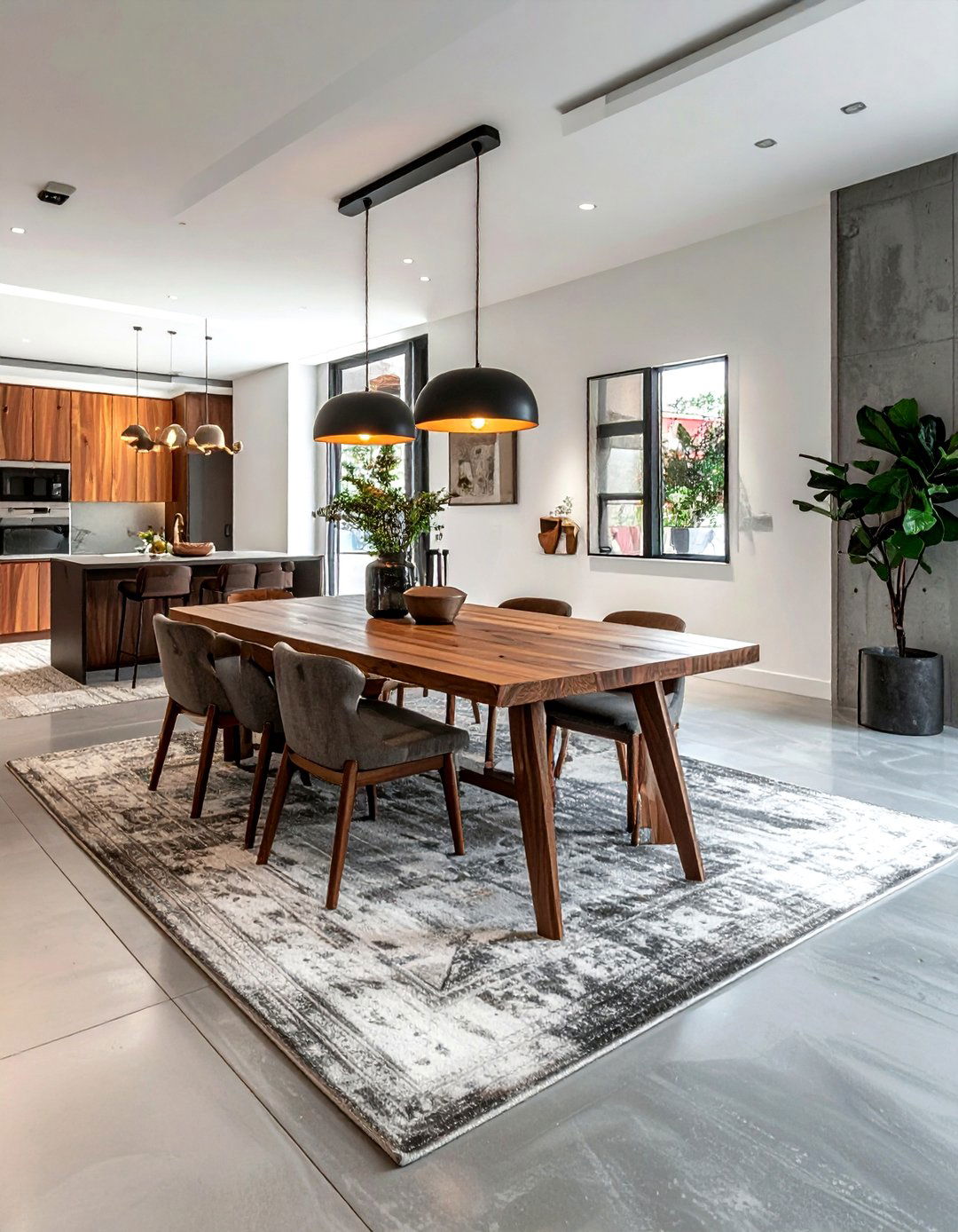 Concrete Floor Open Dining - 30 open plan dining ideas