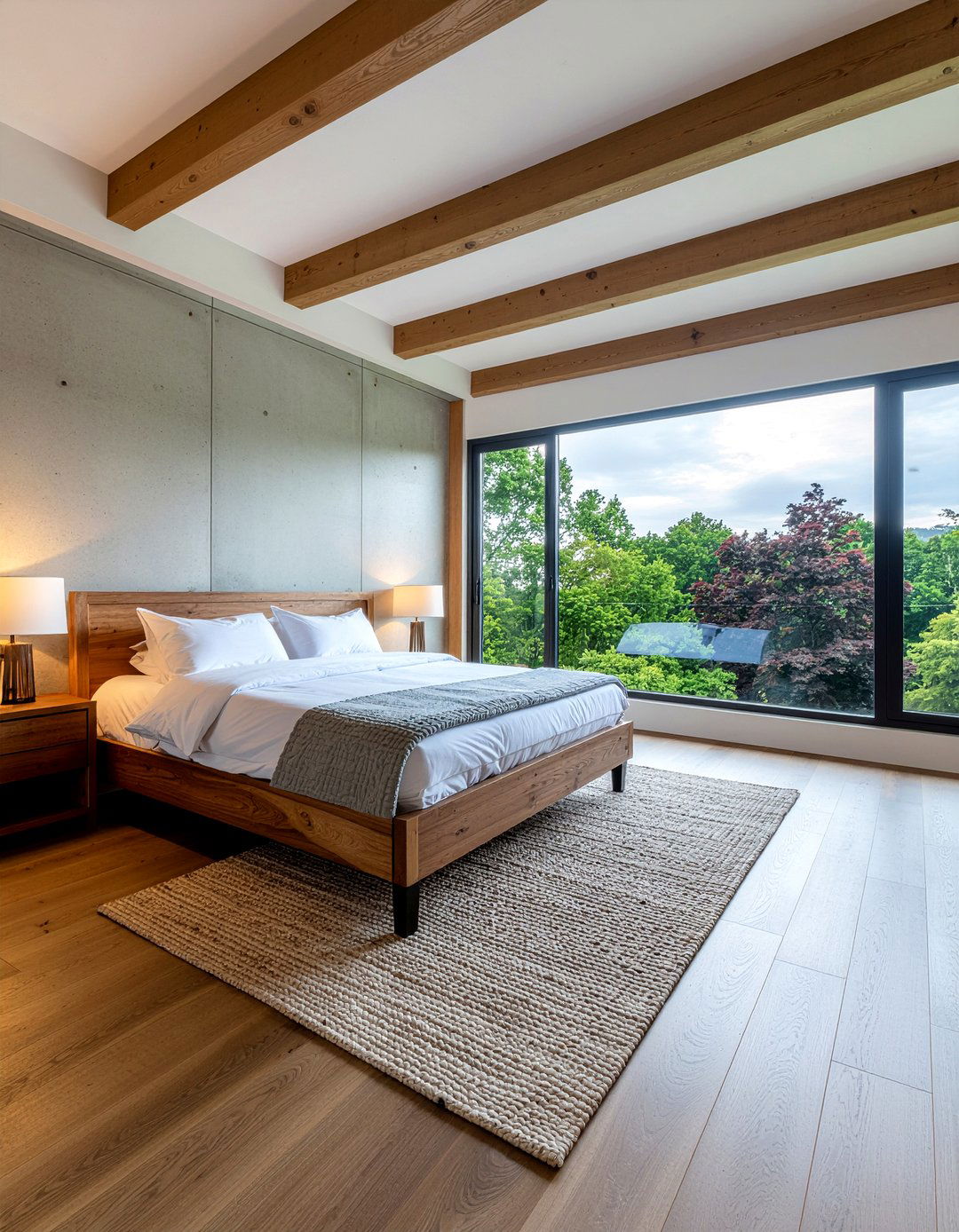 Concrete Floor Wood Accents - 30 bedroom concrete floors