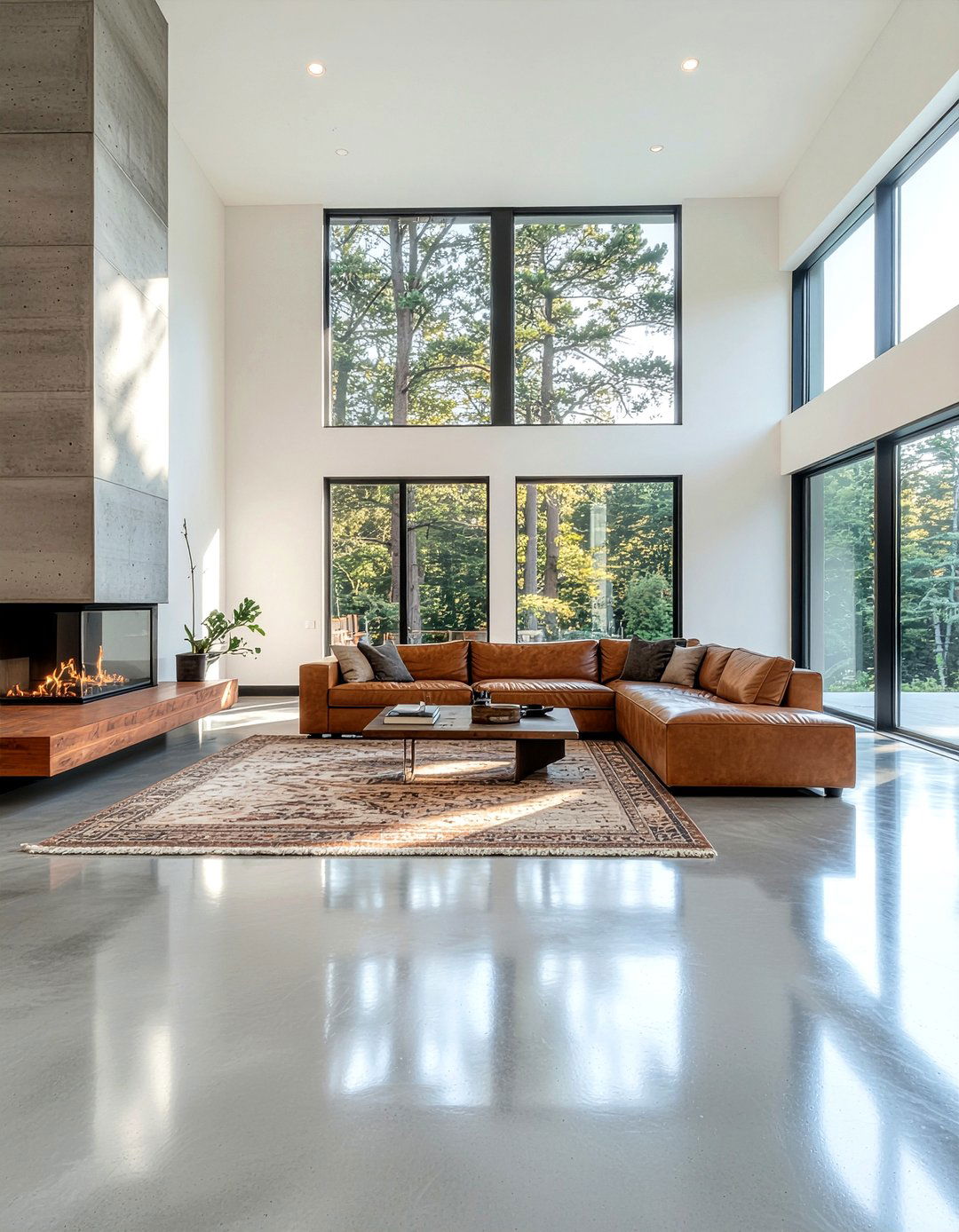 Concrete Flooring - 30 textured living room ideas