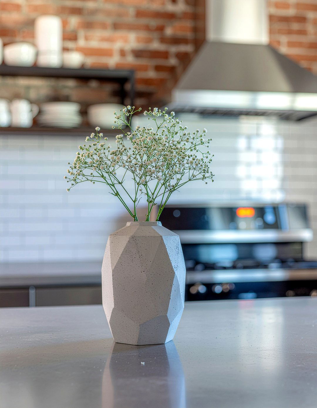 Concrete Flower Vase - 30 kitchen vase ideas