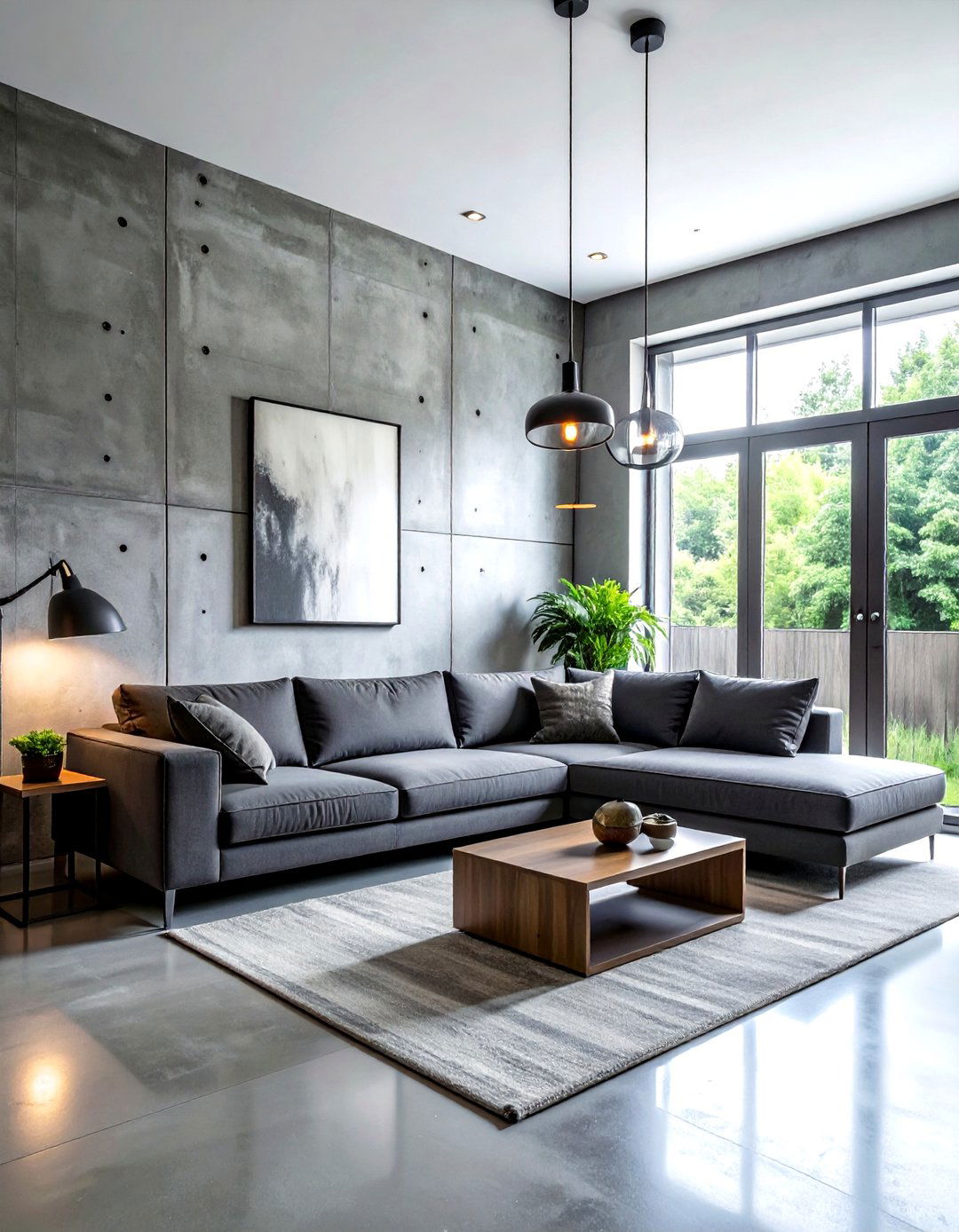 Concrete Grey Living Room - 30 grey living room ideas