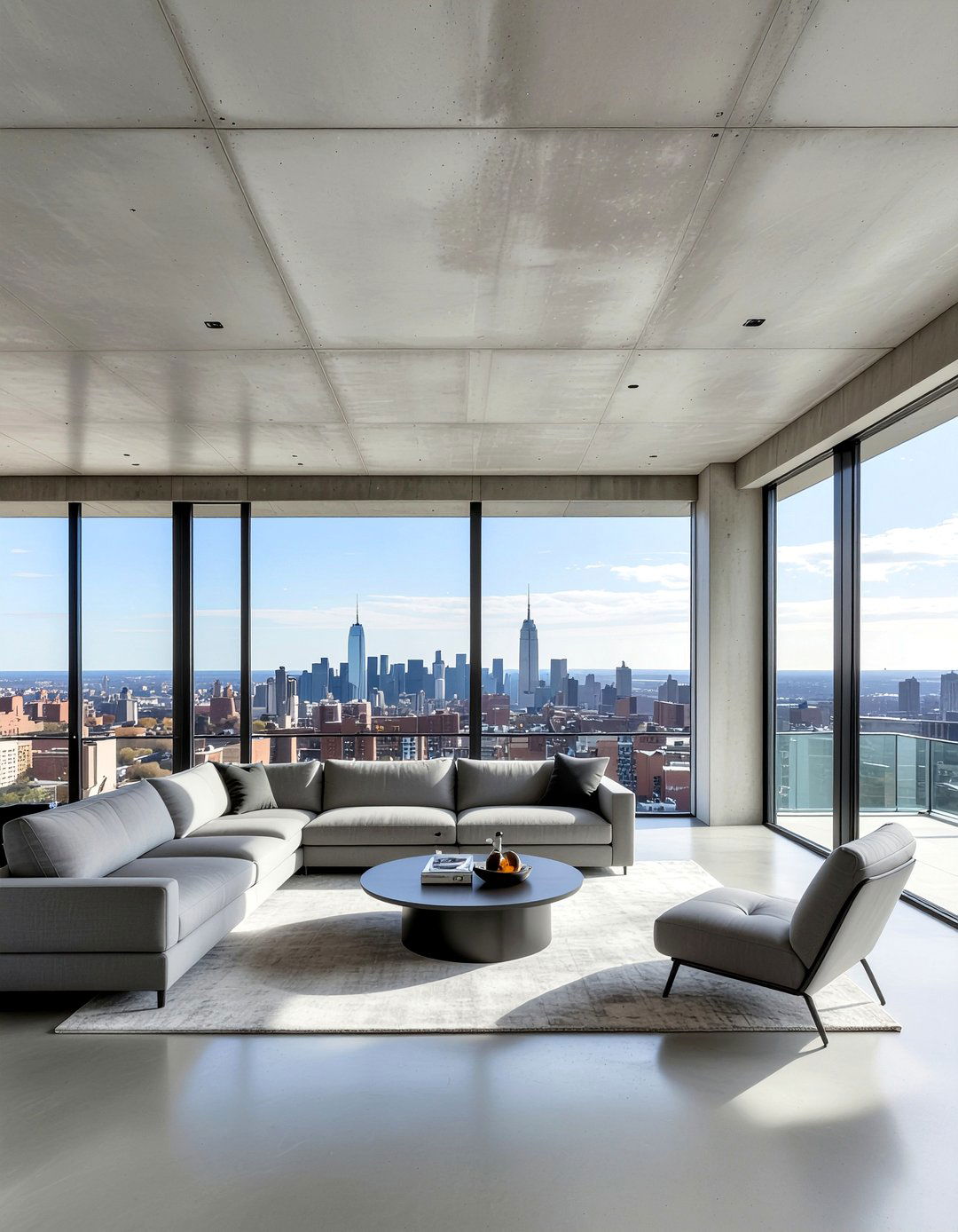 Concrete Industrial Ceiling - 30 living room vaulted ceiling ideas