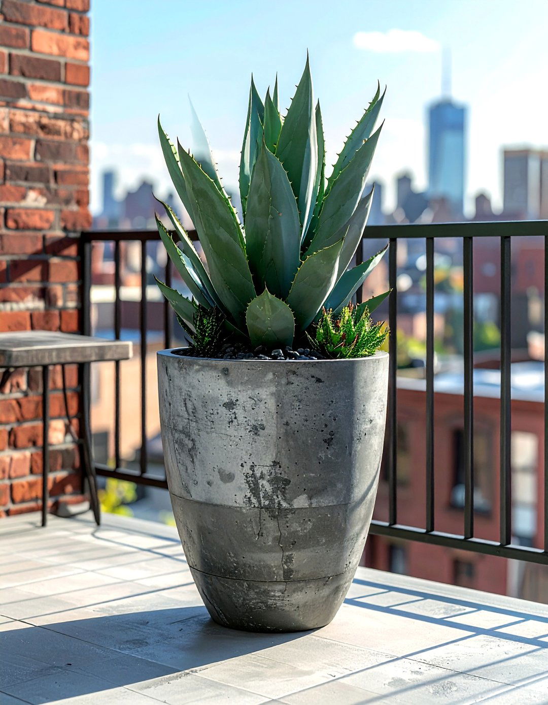 Concrete Industrial Planter - 30 indoor planter ideas
