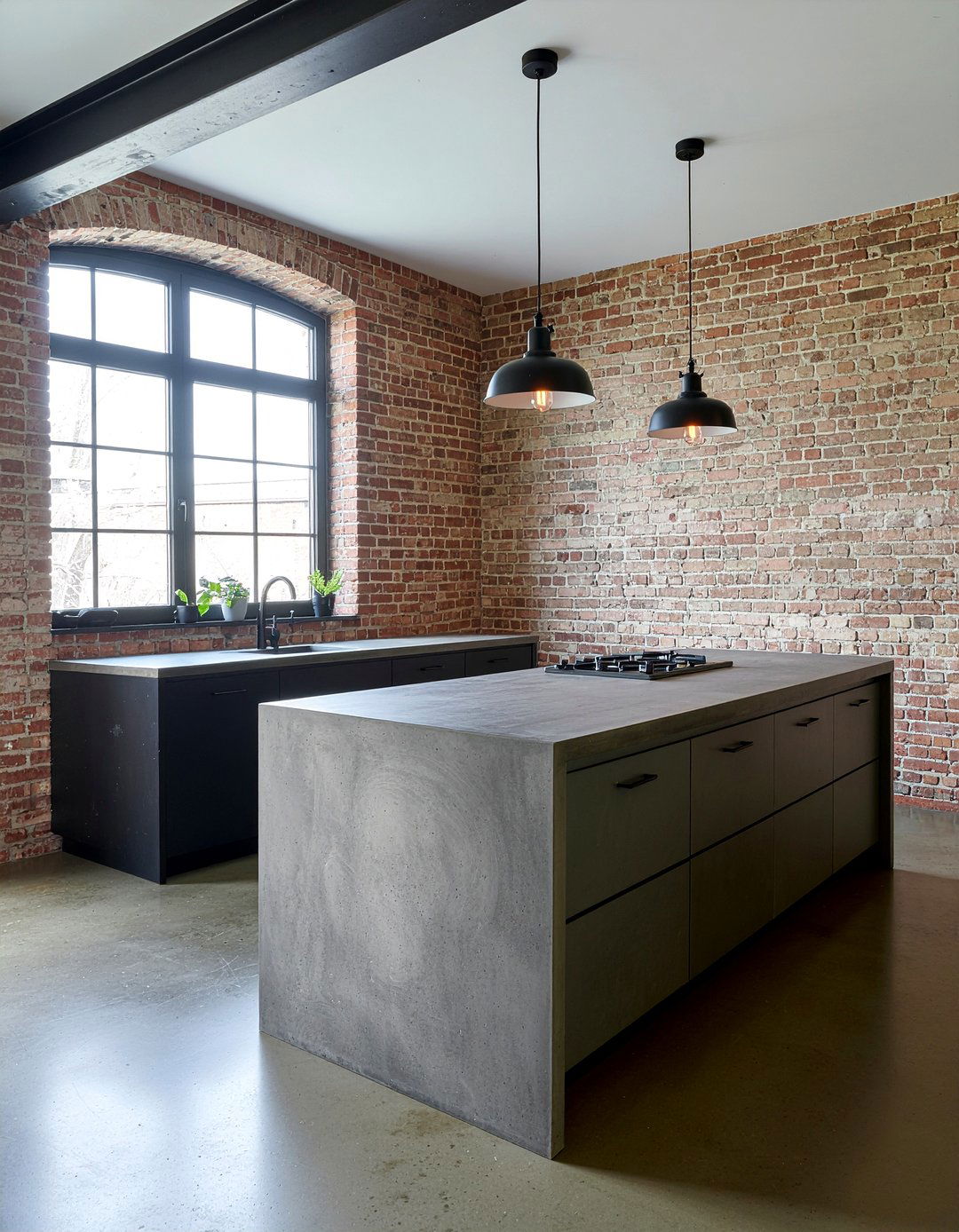 Concrete Kitchen Cabinets - 30 slab door kitchen cabinet ideas