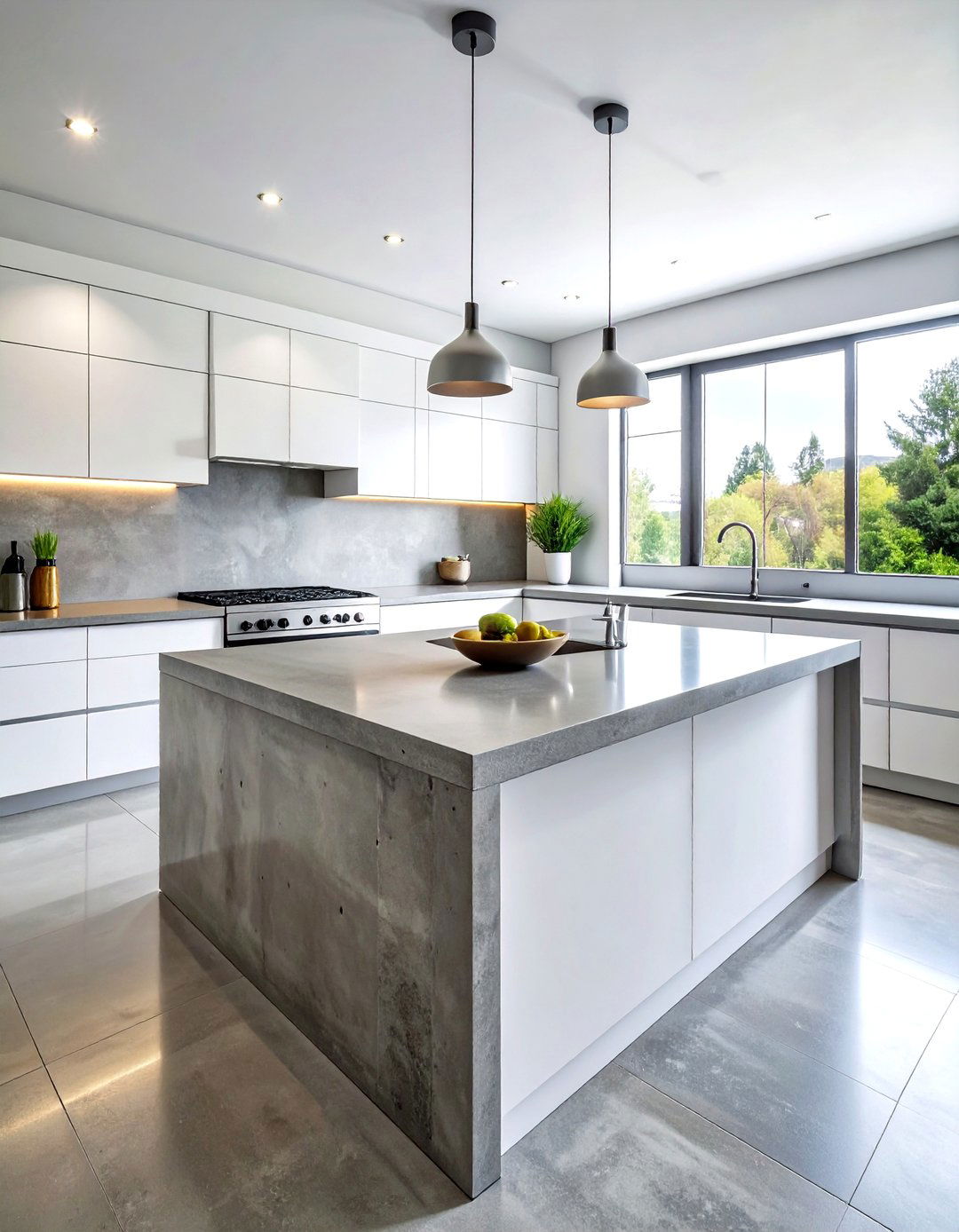 Concrete Kitchen Countertops - 30 ultra modern kitchen ideas