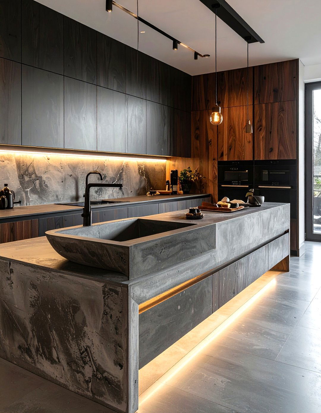 Concrete Kitchen Double Sink - 30 double bowl sink kitchen ideas